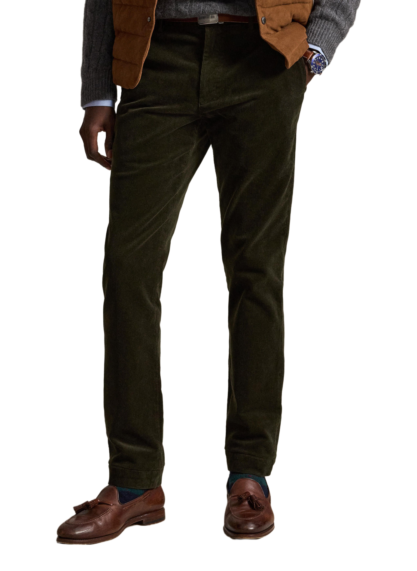 Broek van corduroy in een katoenmix | Groen POLO RALPH LAUREN Heren