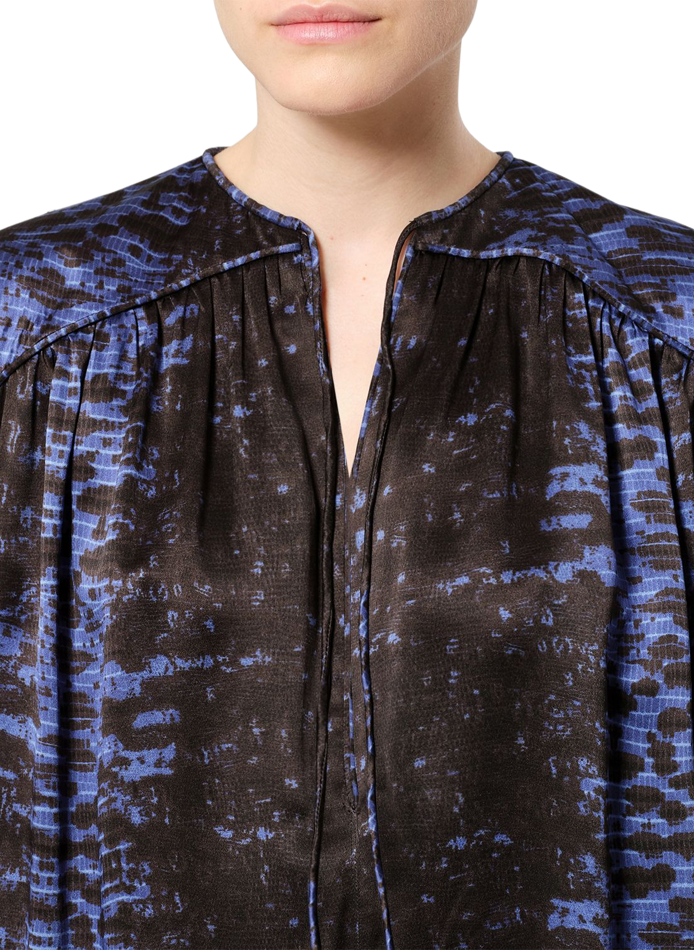 LARAYA blouse in printed silk satin ISABEL MARANT Blue