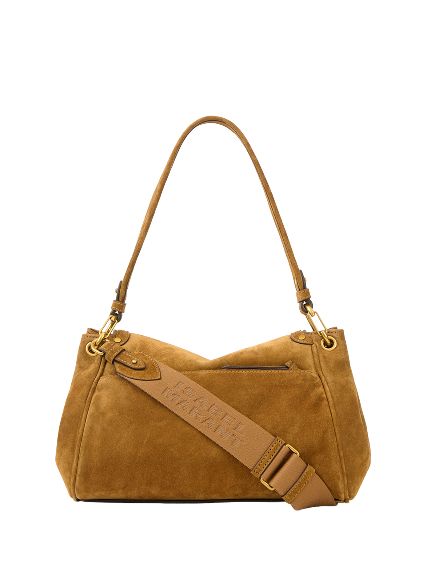 Schultertasche Chany M aus Veloursleder ISABEL MARANT Braun