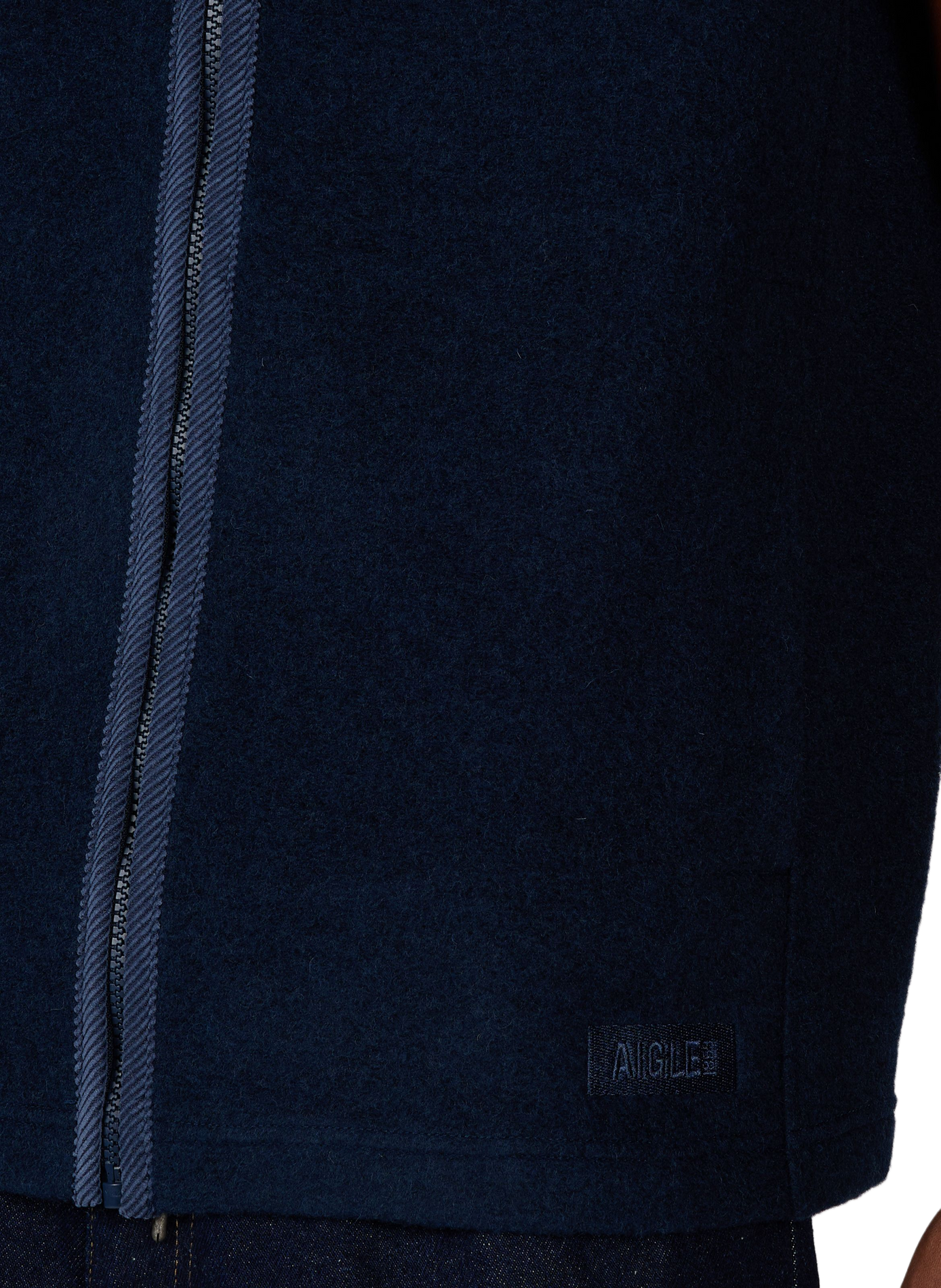 High-neck wool blend vest AIGLE Blue