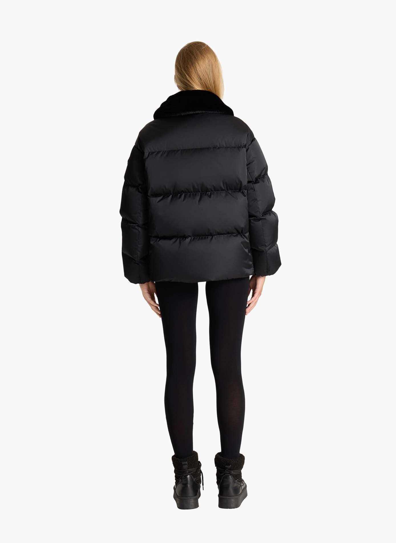 Manteau iwaga col chemise coupe ample FUSALP Noir