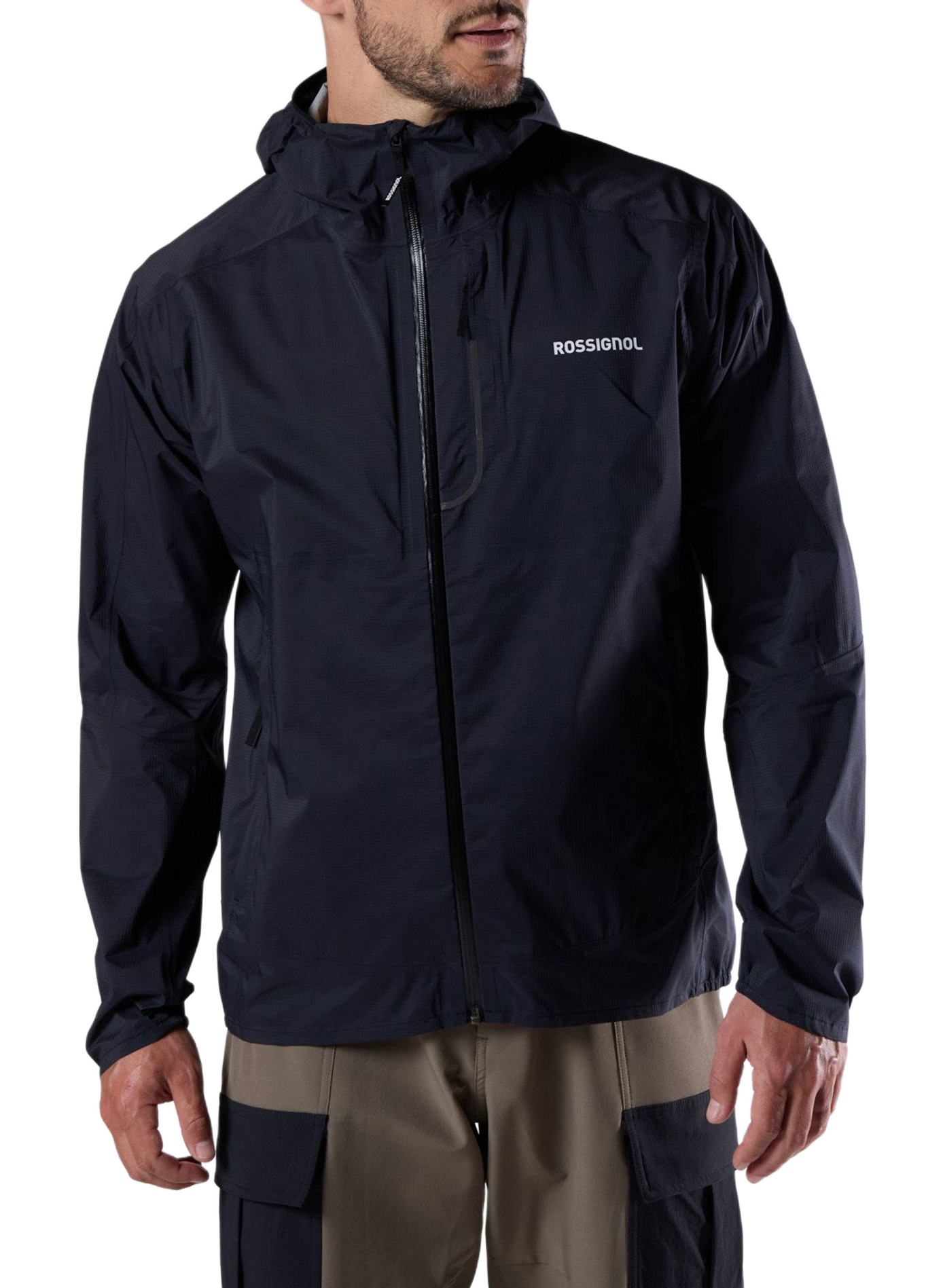 Veste droite col montant zippé à capuche ROSSIGNOL Negro