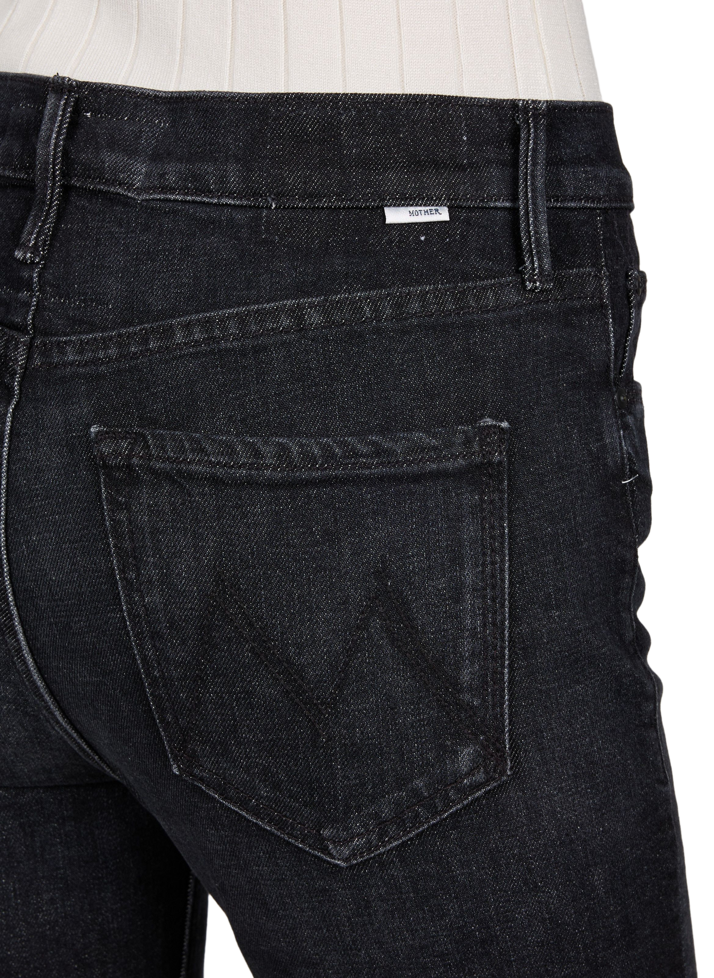 Plain slim-fit jeans MOTHER Black