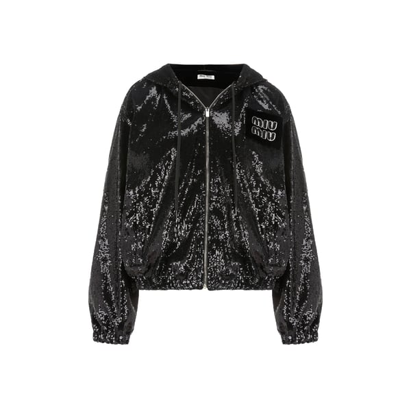 Veste à capuche à sequins