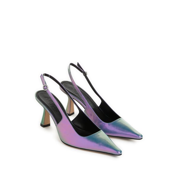 Sling-back Fernanda en cuir irisé