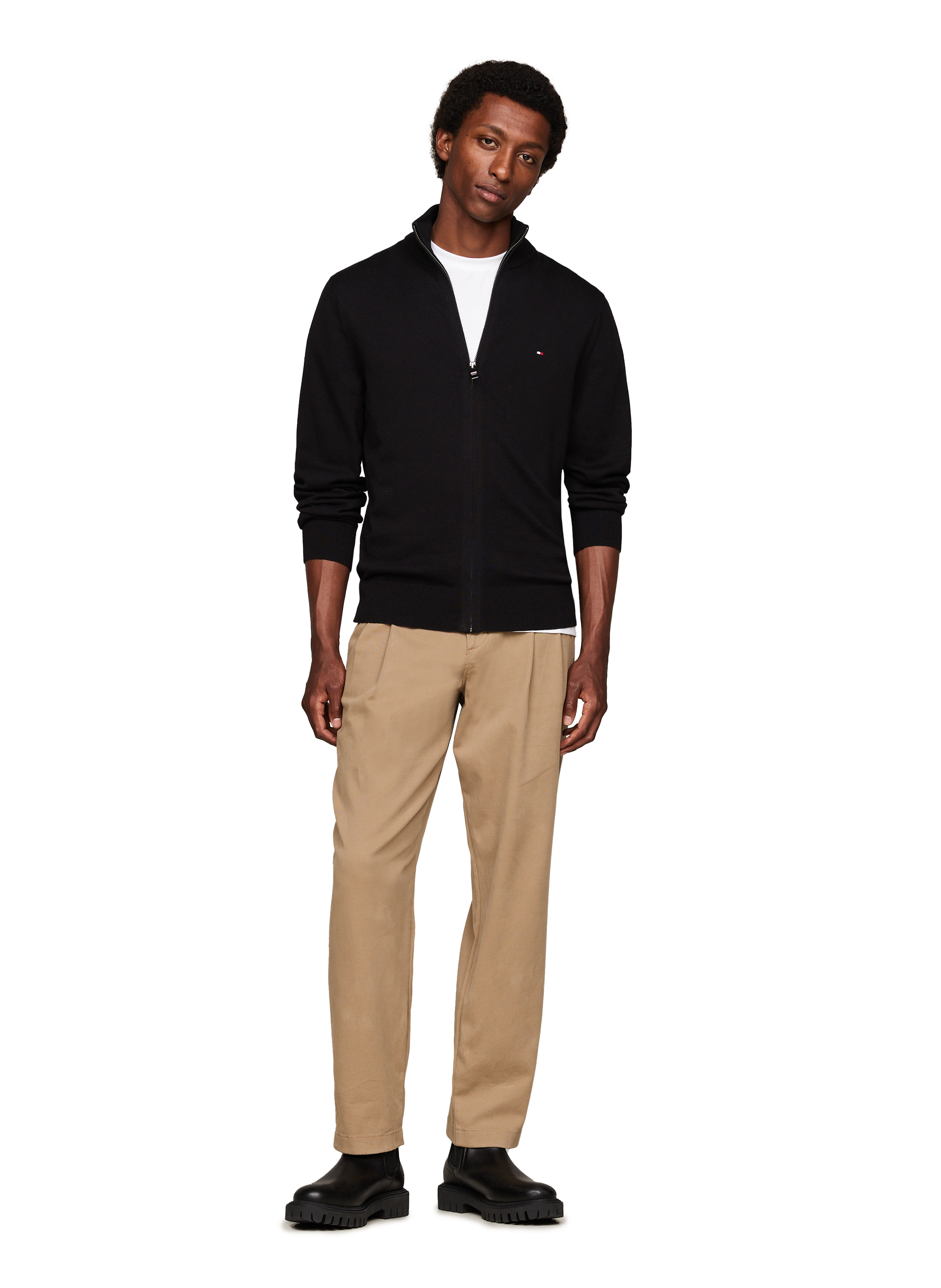 Cotton and cashmere jacket  TOMMY HILFIGER Black