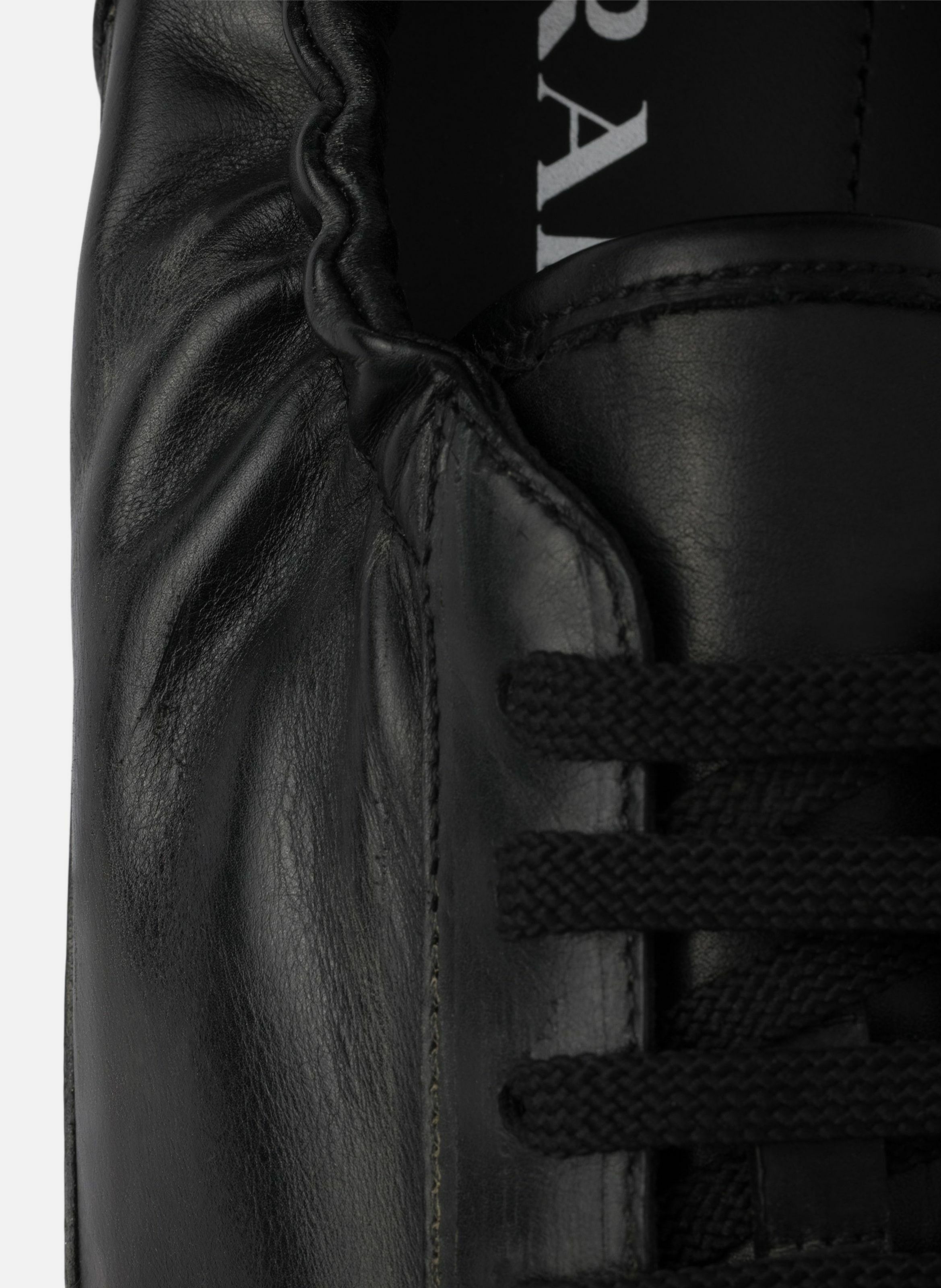 Sneakers collapse en cuir PRADA Noir