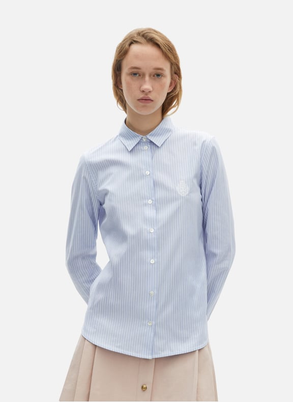 Chemise à rayure en popeline Bleu by THE KOOPLES THE KOOPLES Chemise à rayure en popeline Bleu