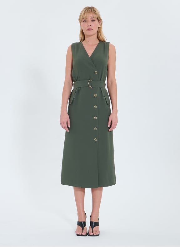 Robe vert foncé ajustée - rumi Vert by ZAPA ZAPA Robe vert foncé ajustée - rumi Vert