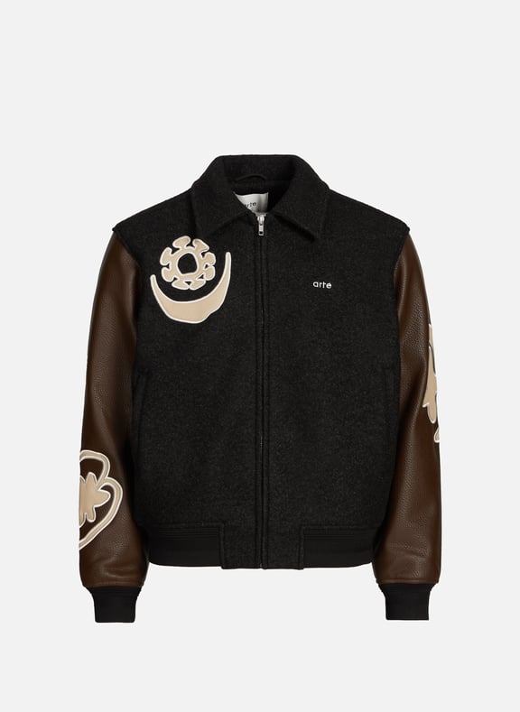 Veste droite Varsity Marron by ARTE ANTWERP ARTE ANTWERP Veste droite Varsity Marron