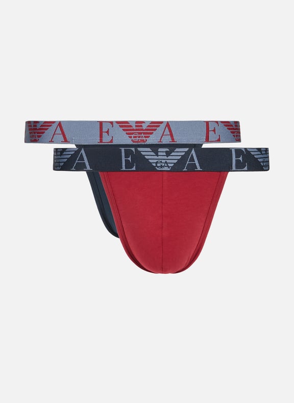 Lot de 2 slips en coton Multicolore by EMPORIO ARMANI EMPORIO ARMANI Lot de 2 slips en coton Multicolore