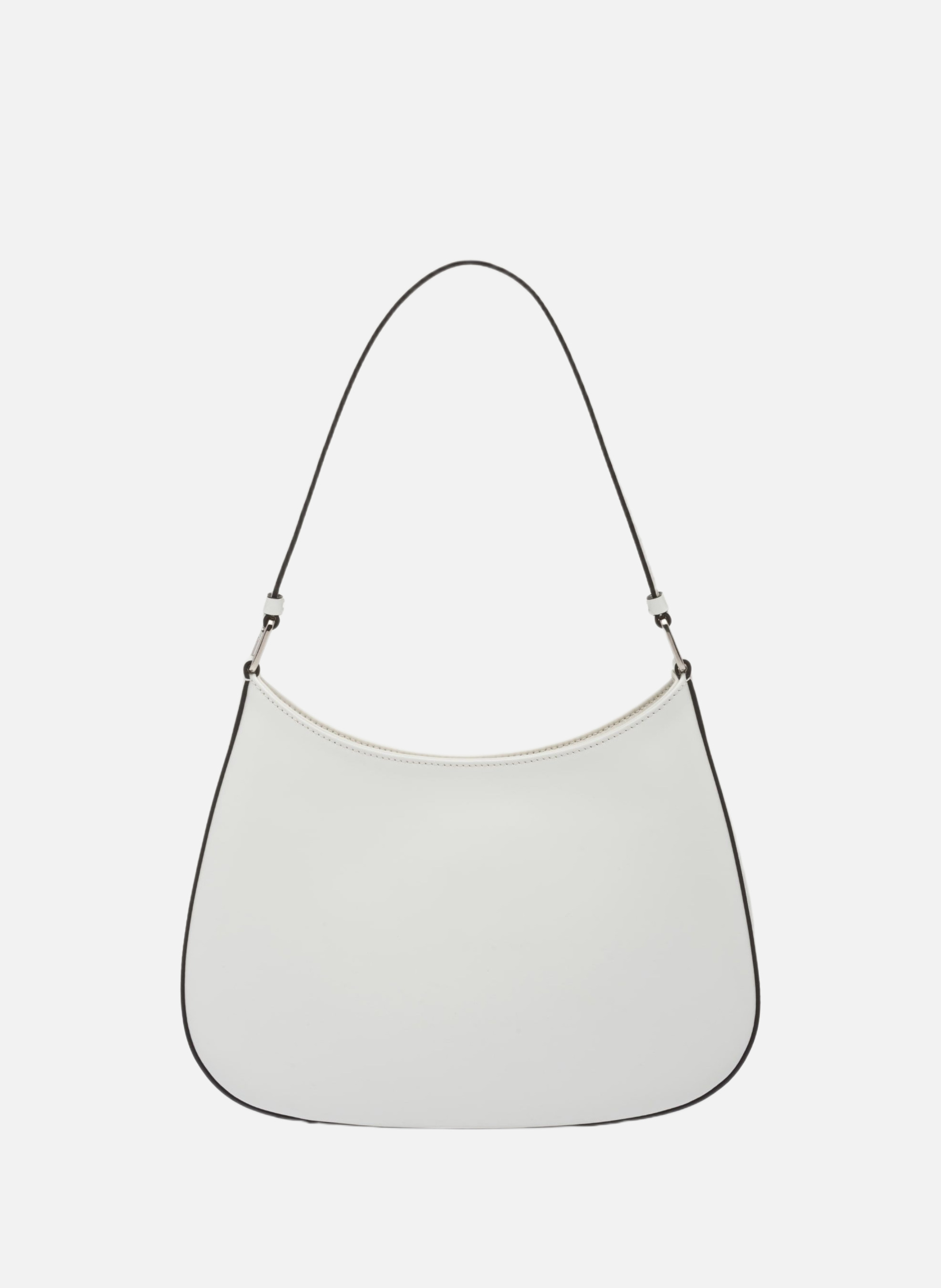 Sac porté épaule prada cleo en cuir brossé PRADA Blanc