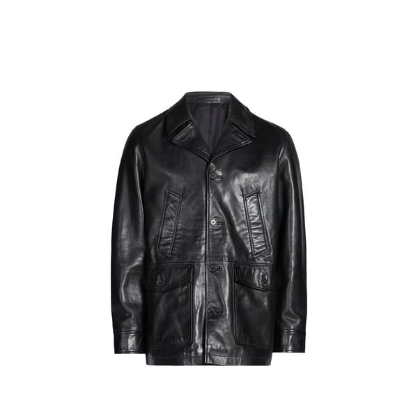 Blouson Gean col classique en cuir Blouson Gean col classique en cuir