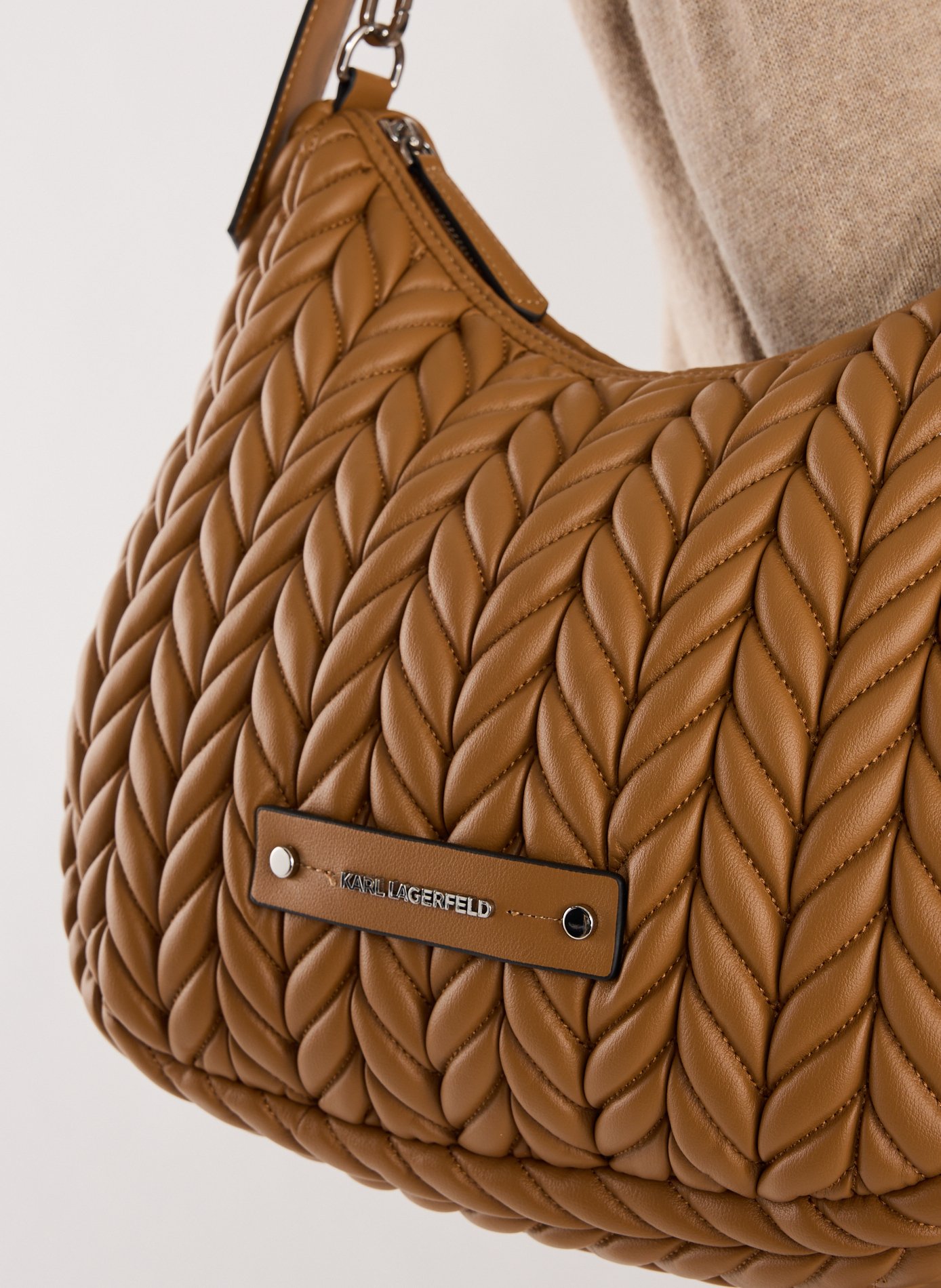 Sac à main K/Wave Hobo KARL LAGERFELD Marron