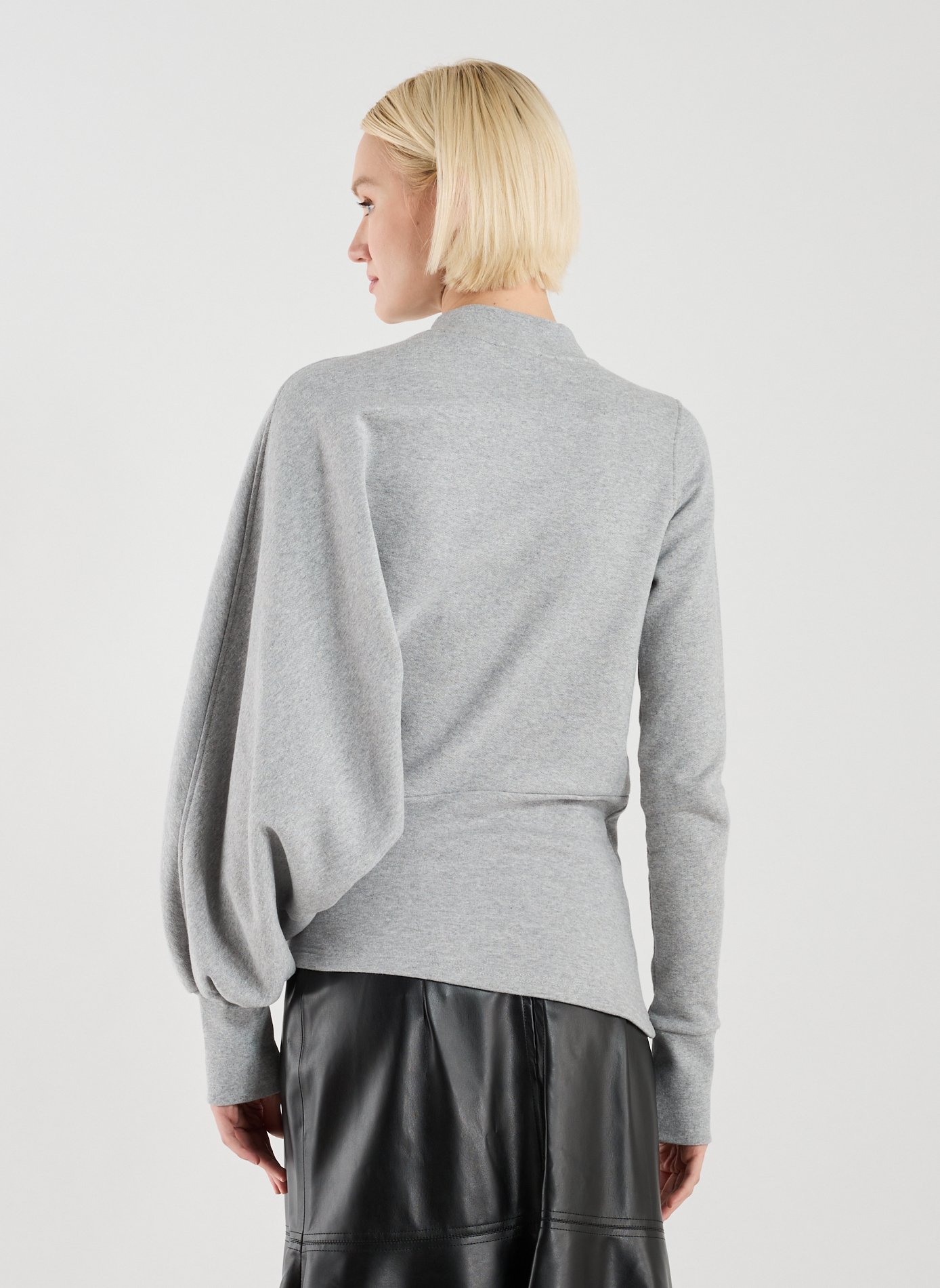 Sweat asymétrique en coton A.W.A.K.E. MODE Gris
