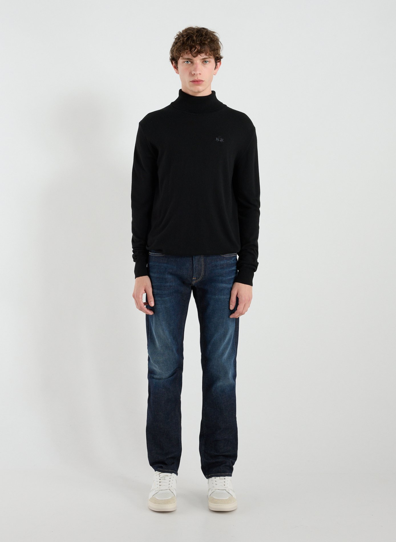 Logo turtleneck sweater LA MARTINA Black
