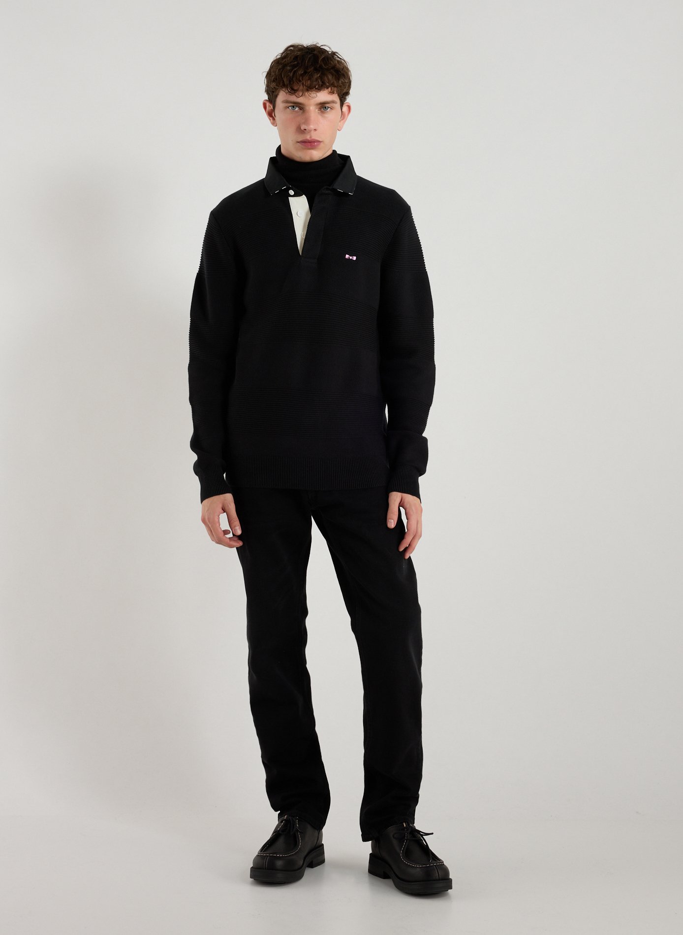 Cotton logo sweater EDEN PARK Black