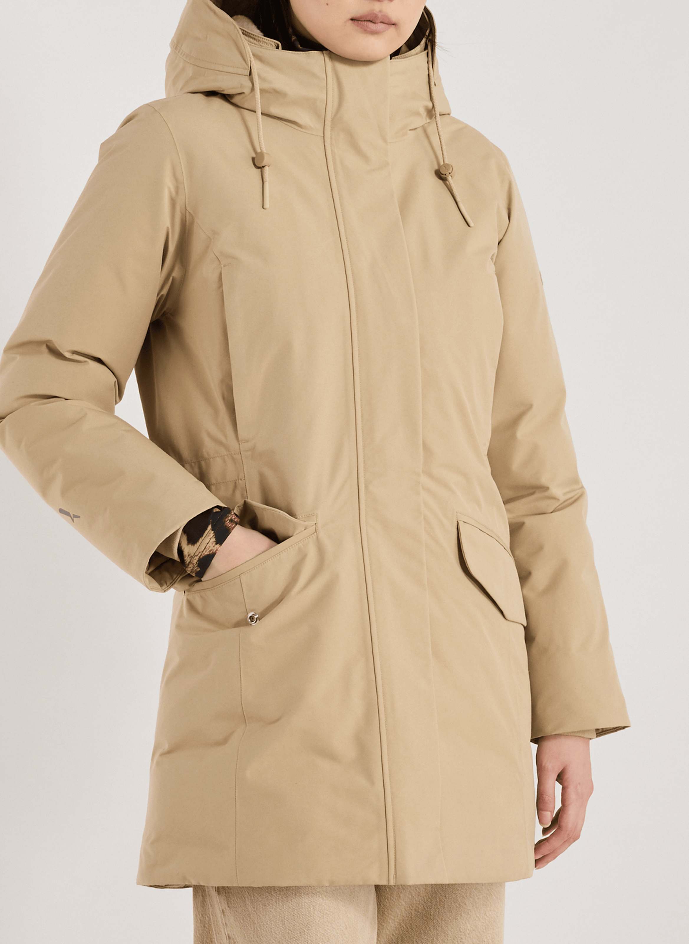 AIGLE Parka duvet ajustée GORE-TEX Beige