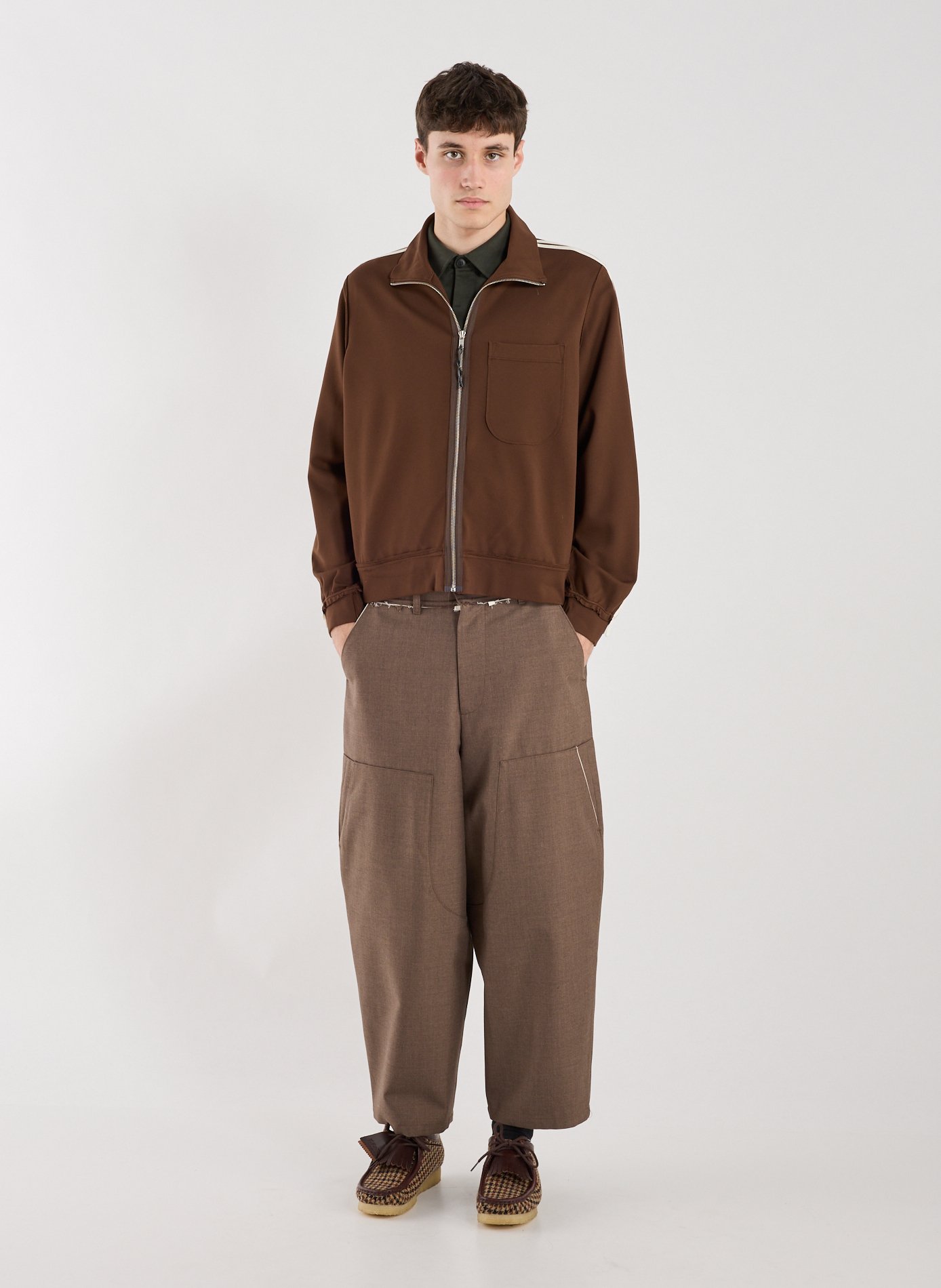 High-neck safety jacket CAMIEL FORTGENS Brown