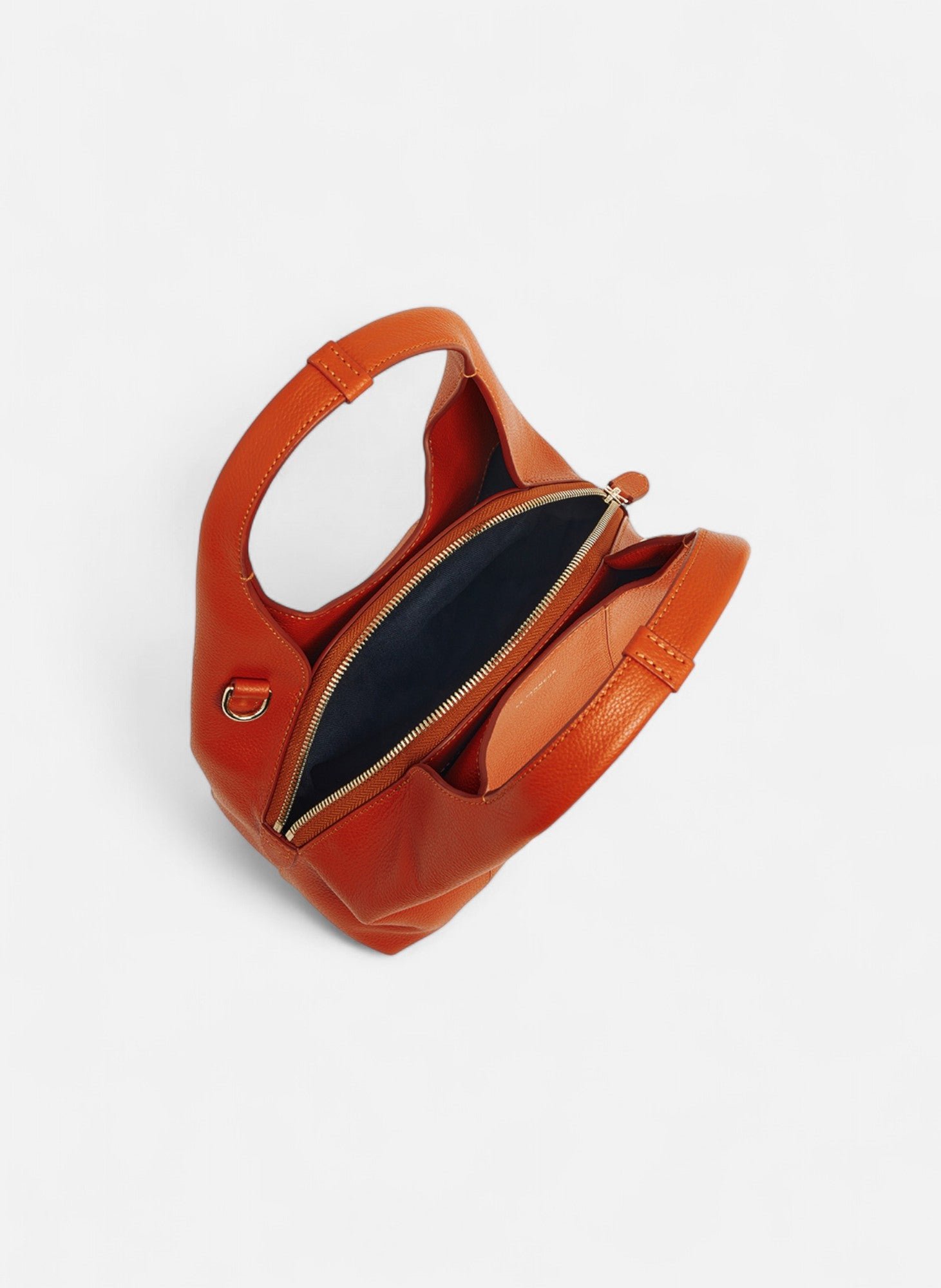 Petit sac à main Juliette en cuir grainé LE TANNEUR Orange