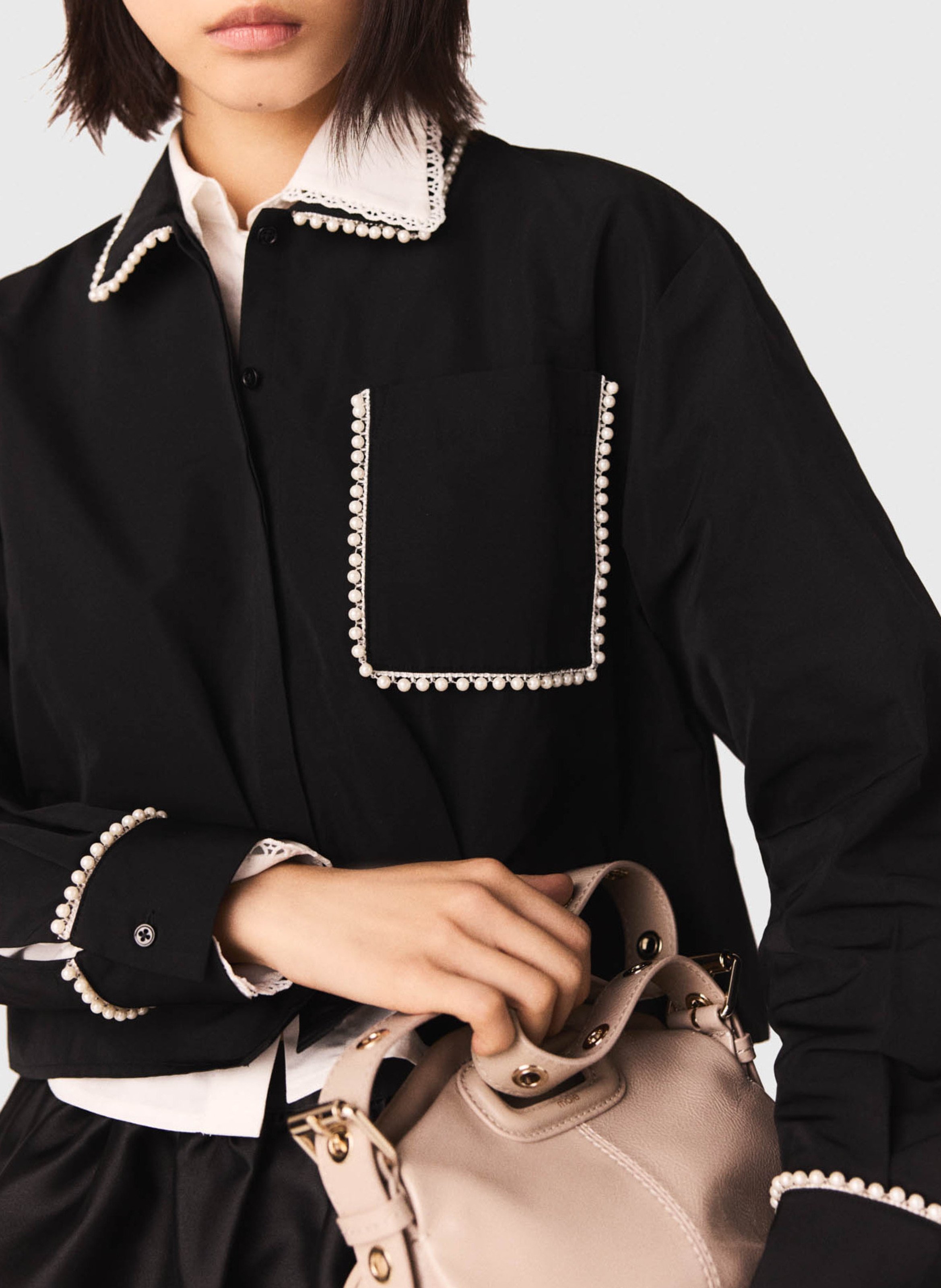 Chemise col classique MAJE Noir