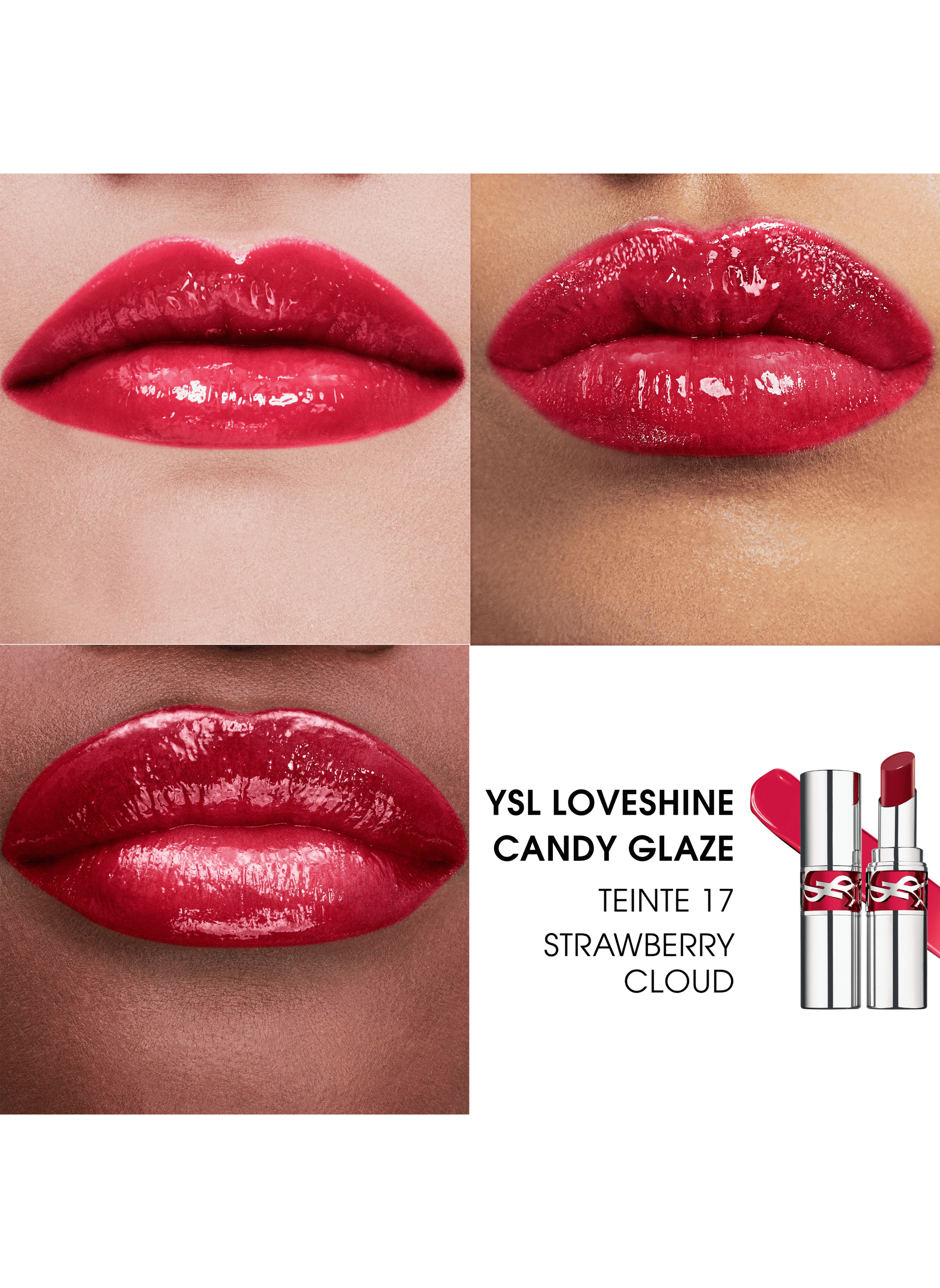 YSL Loveshine Gloss effet repulpant en stick YVES SAINT LAURENT 17 strawberry cloud