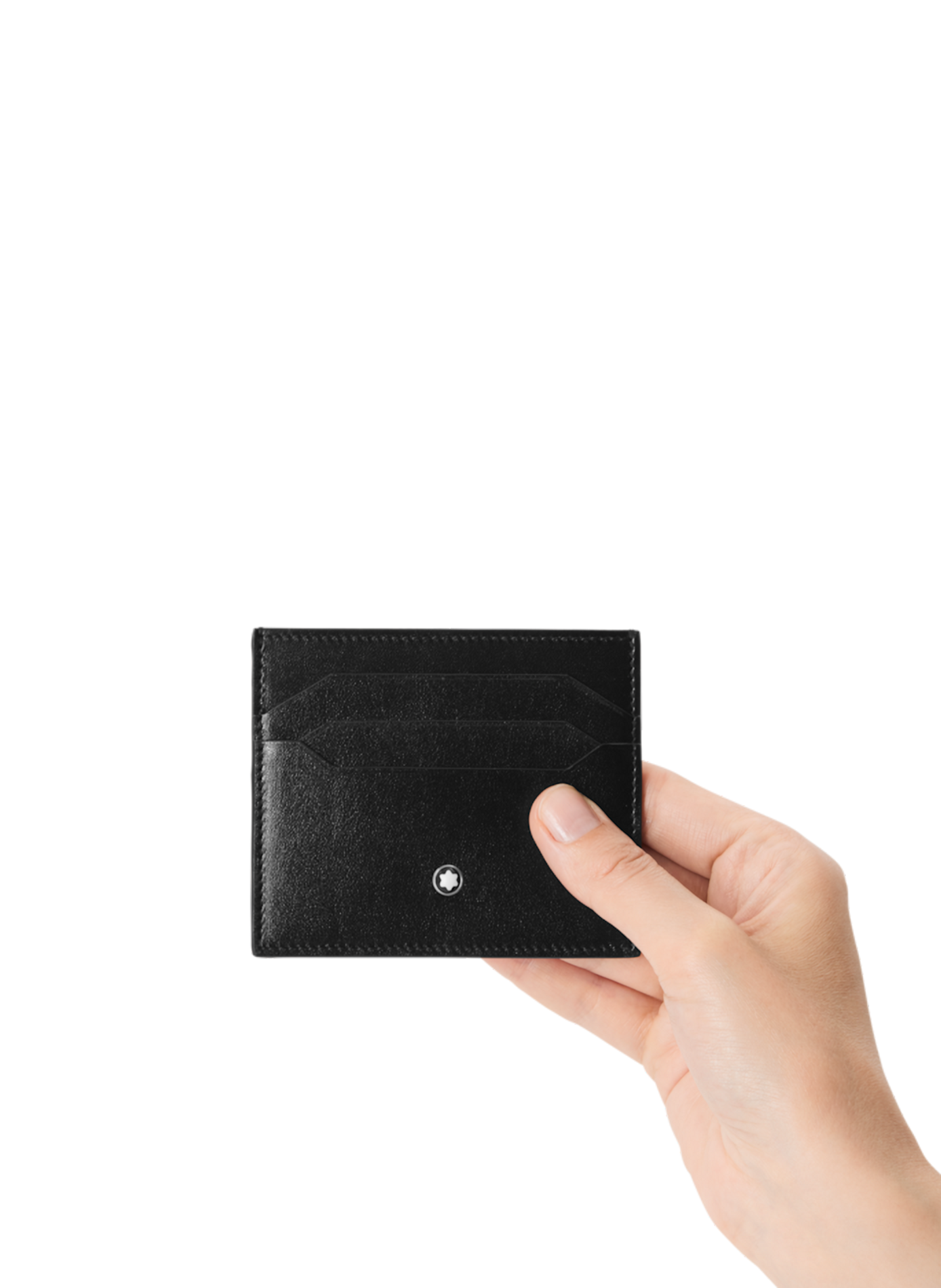 Compact leather card holder MONTBLANC Black