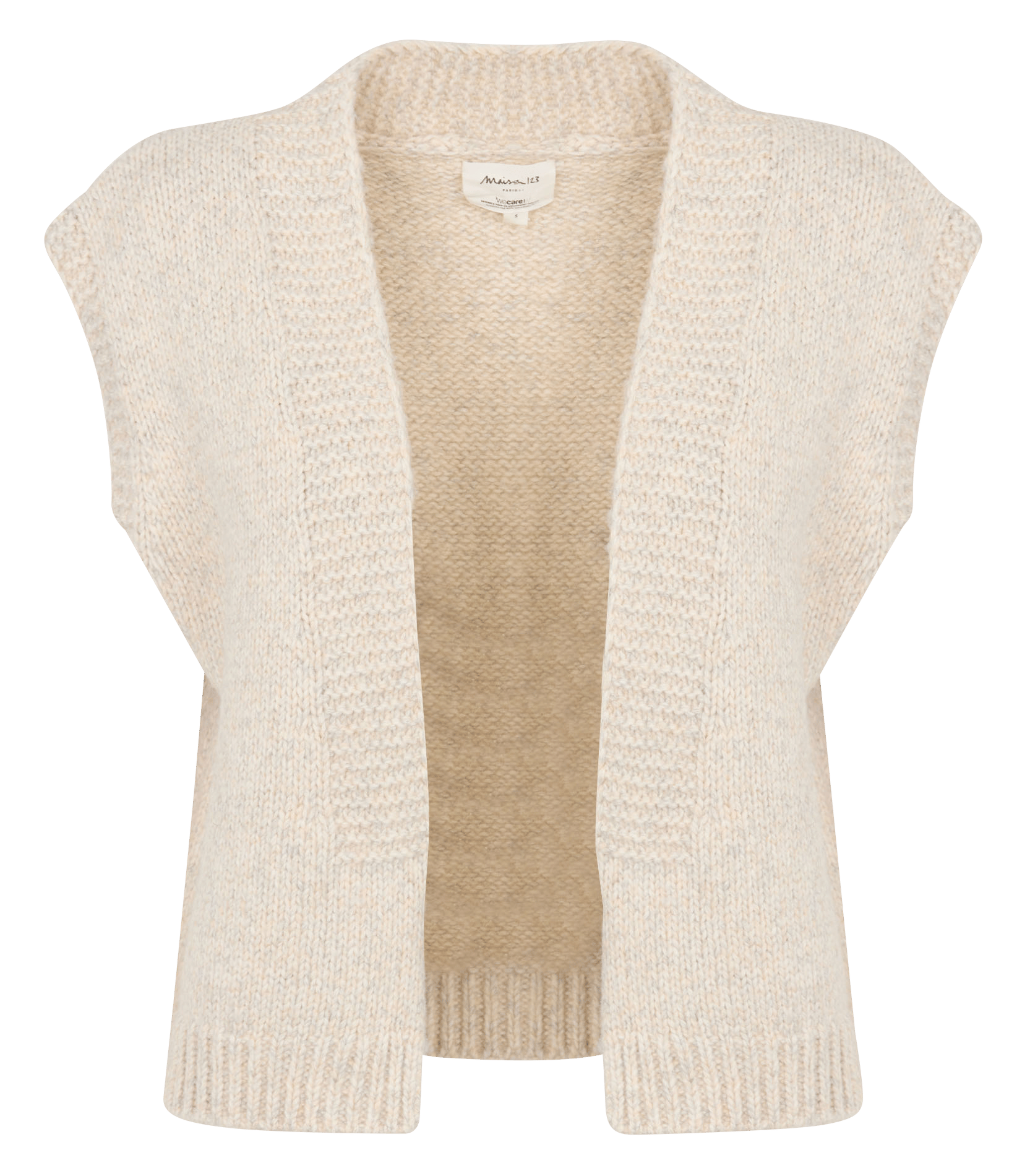 Gilet sans manches en coton mélangé priska MAISON 123 Blanc