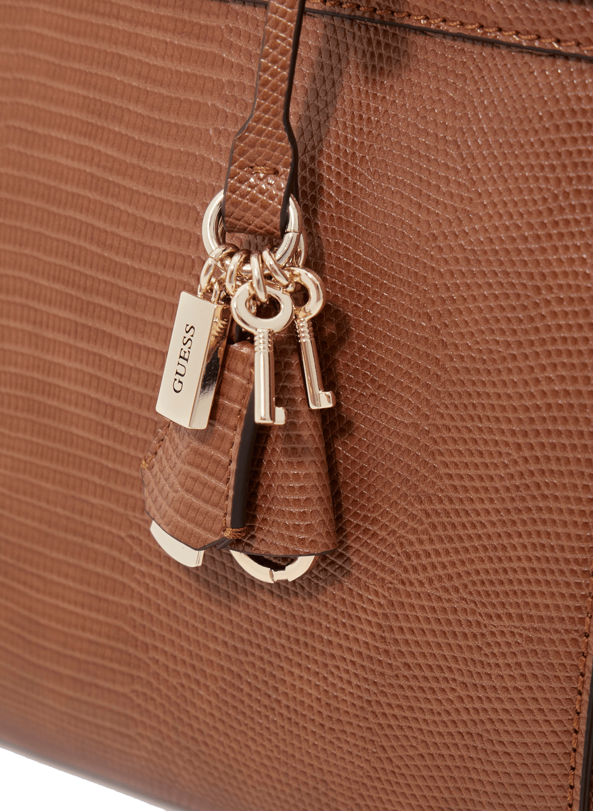 Sac à main grainé Melinda GUESS Marron