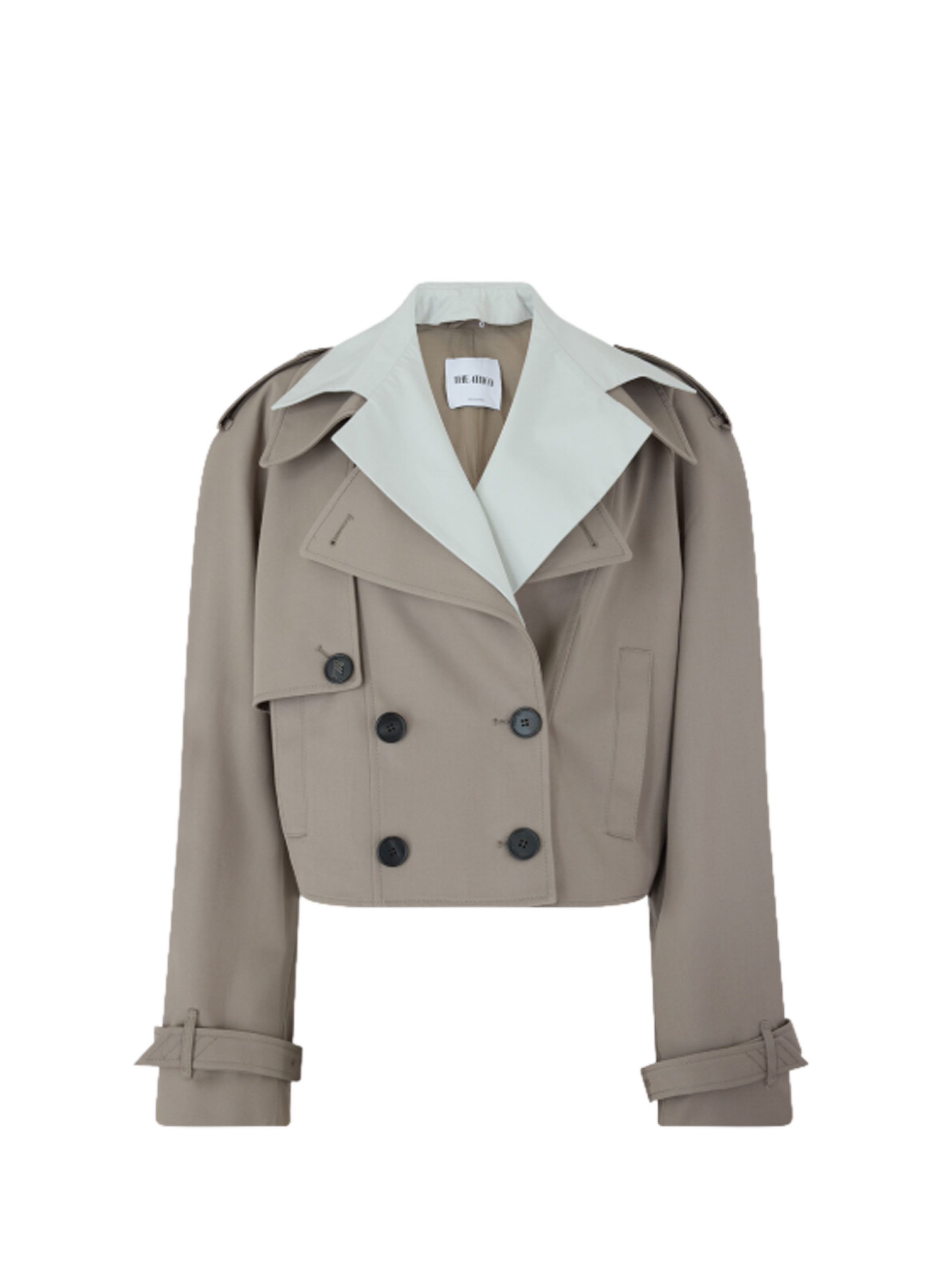 Trench court à double col THE ATTICO Gris