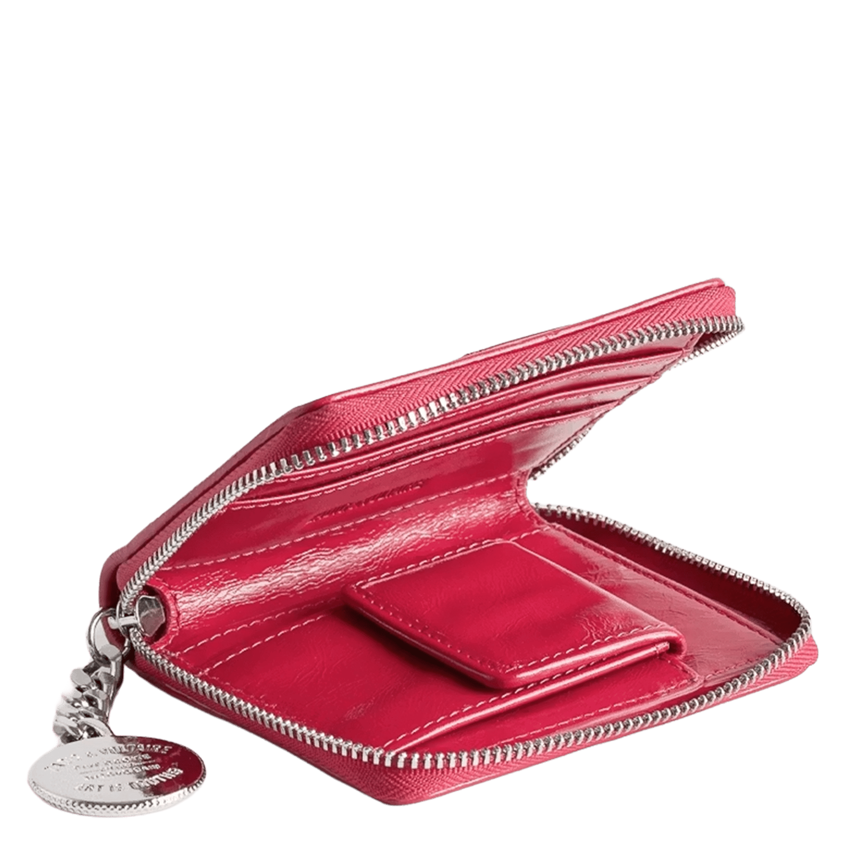 Porte-monnaie en cuir sunny mini ZADIG&VOLTAIRE Rose