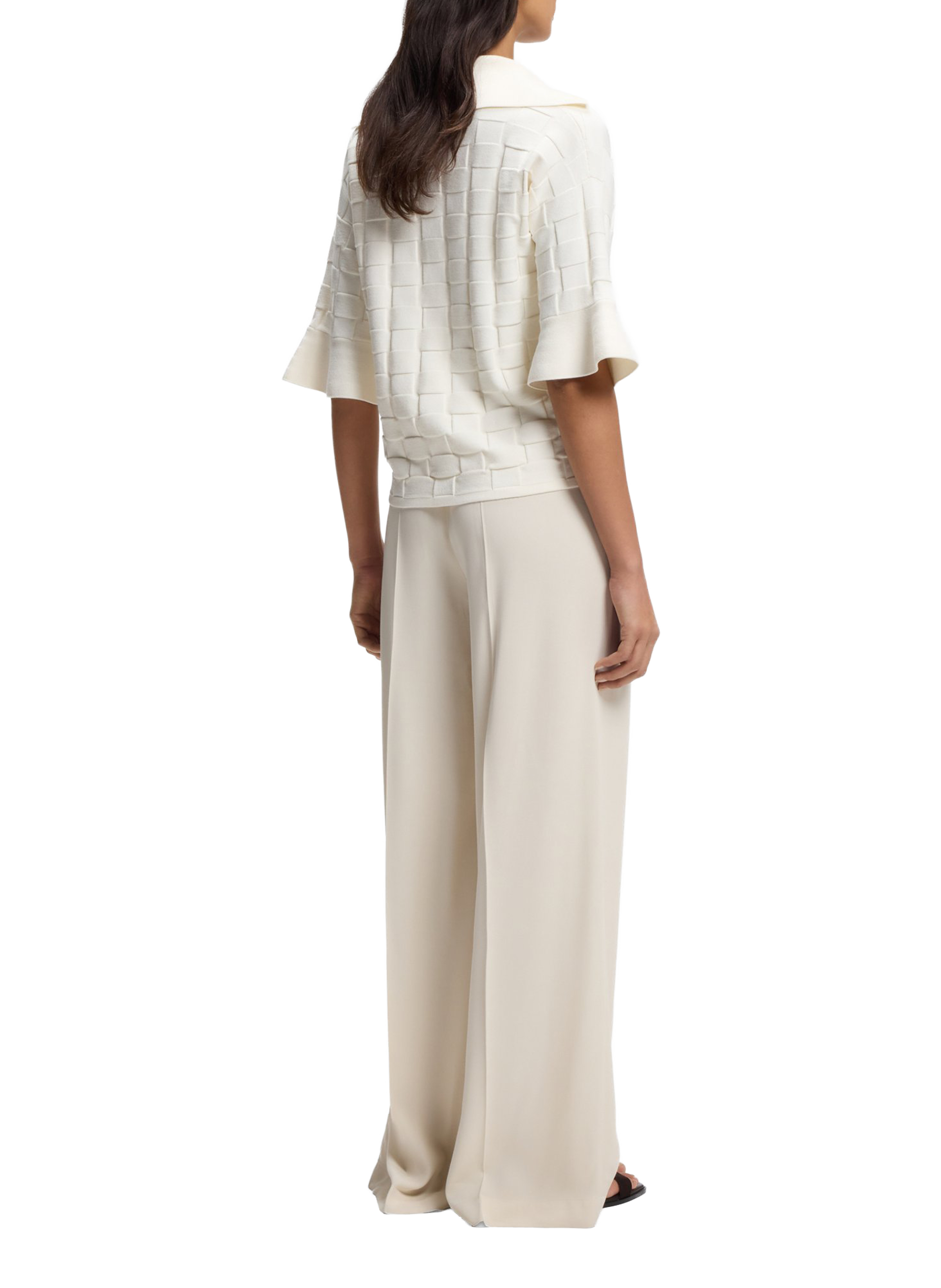 T-shirt encolure V BOSS Beige