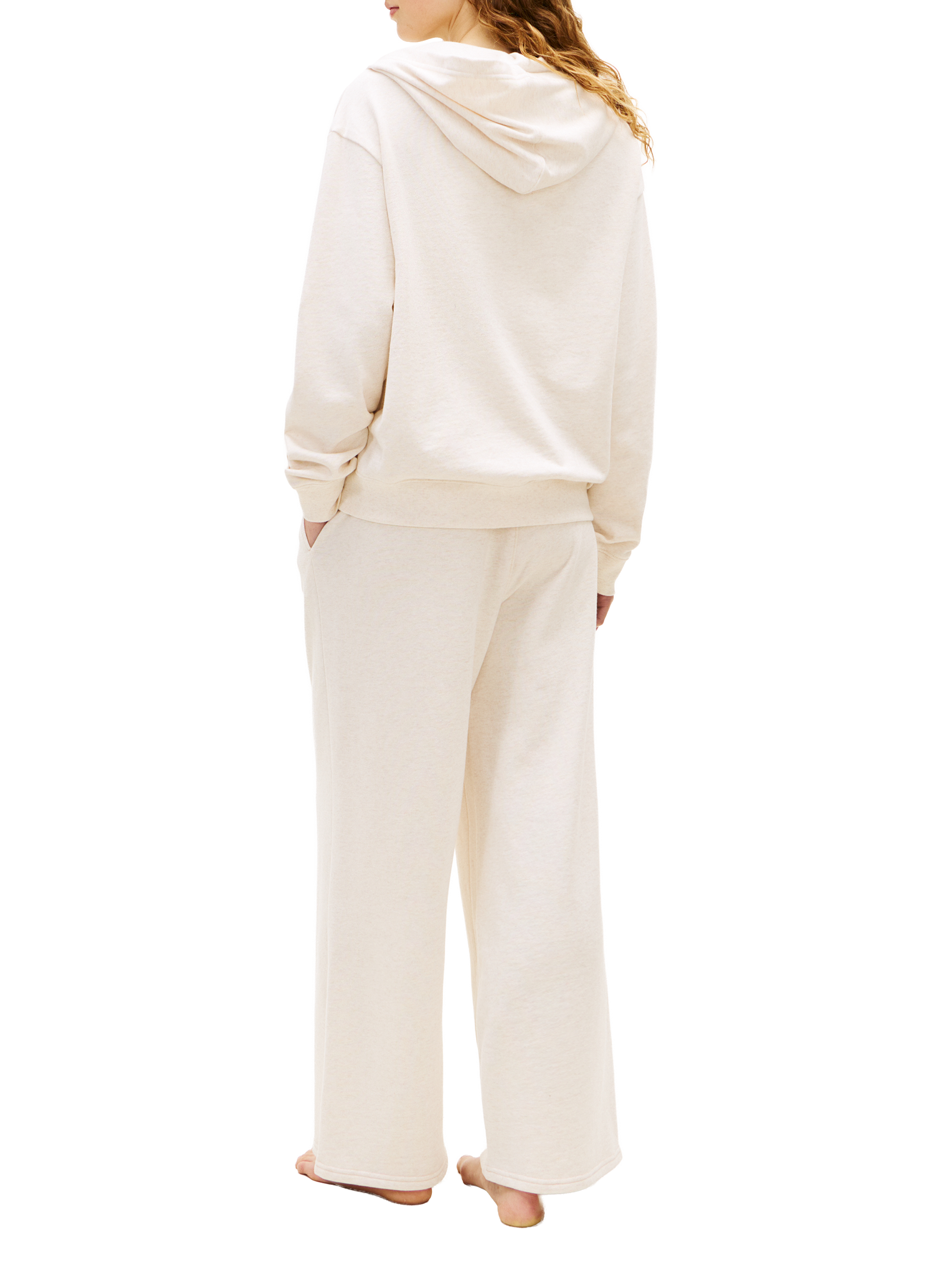 Sweat zippé en coton mélangé TOMMY HILFIGER Beige