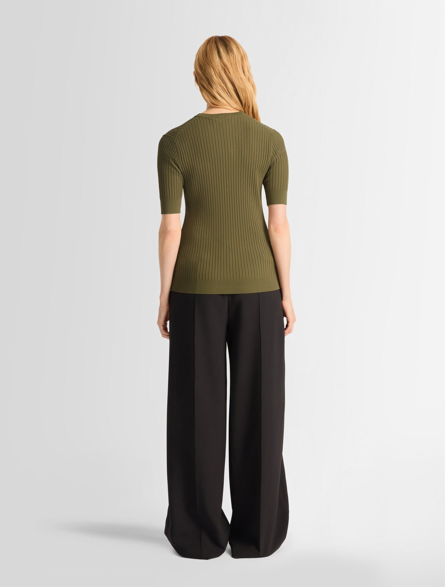 T-shirt manches courtes jadou col rond coupe ajustée FUSALP Kaki