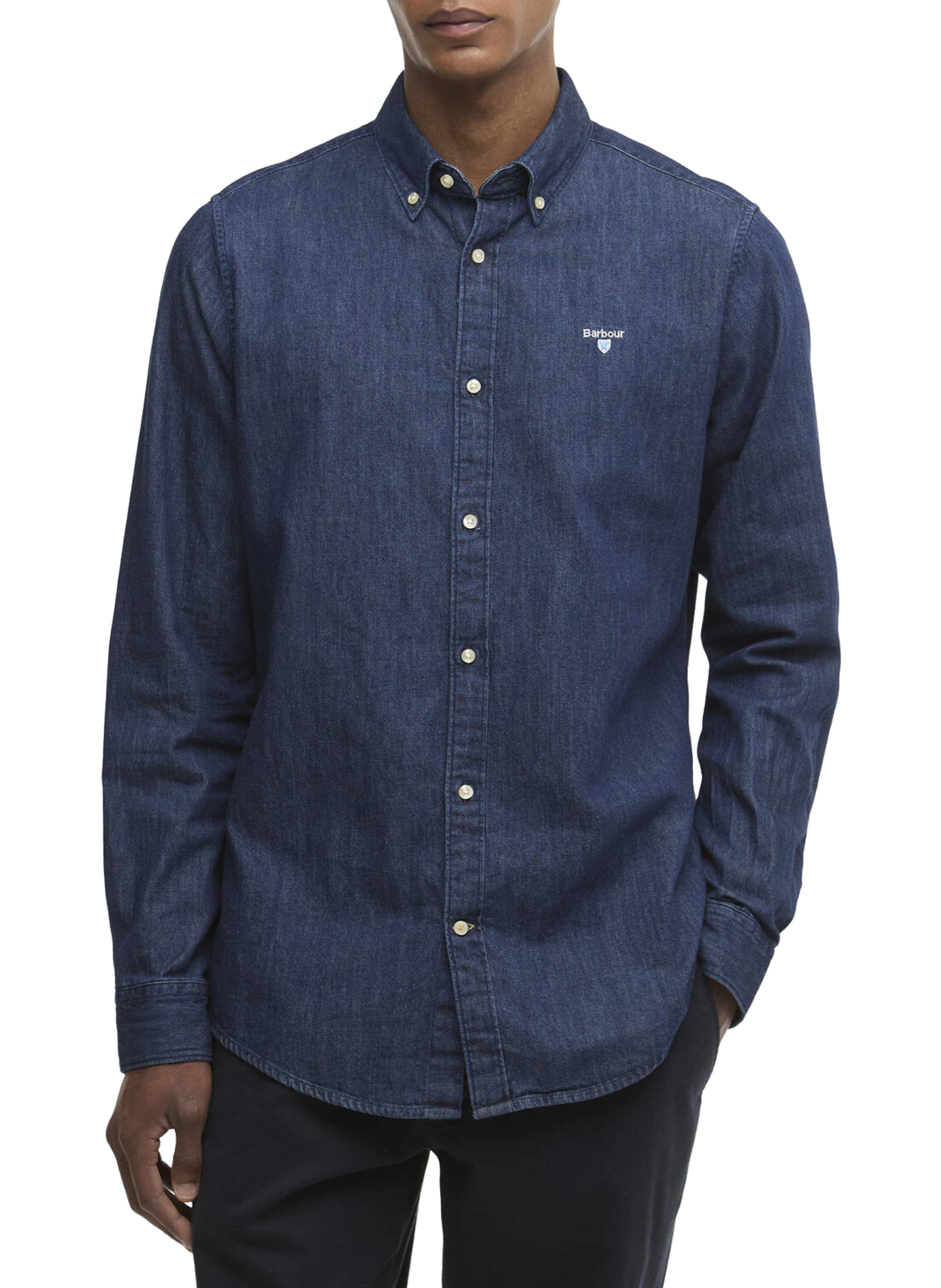 Chemise ajustée en coton BARBOUR Bleu