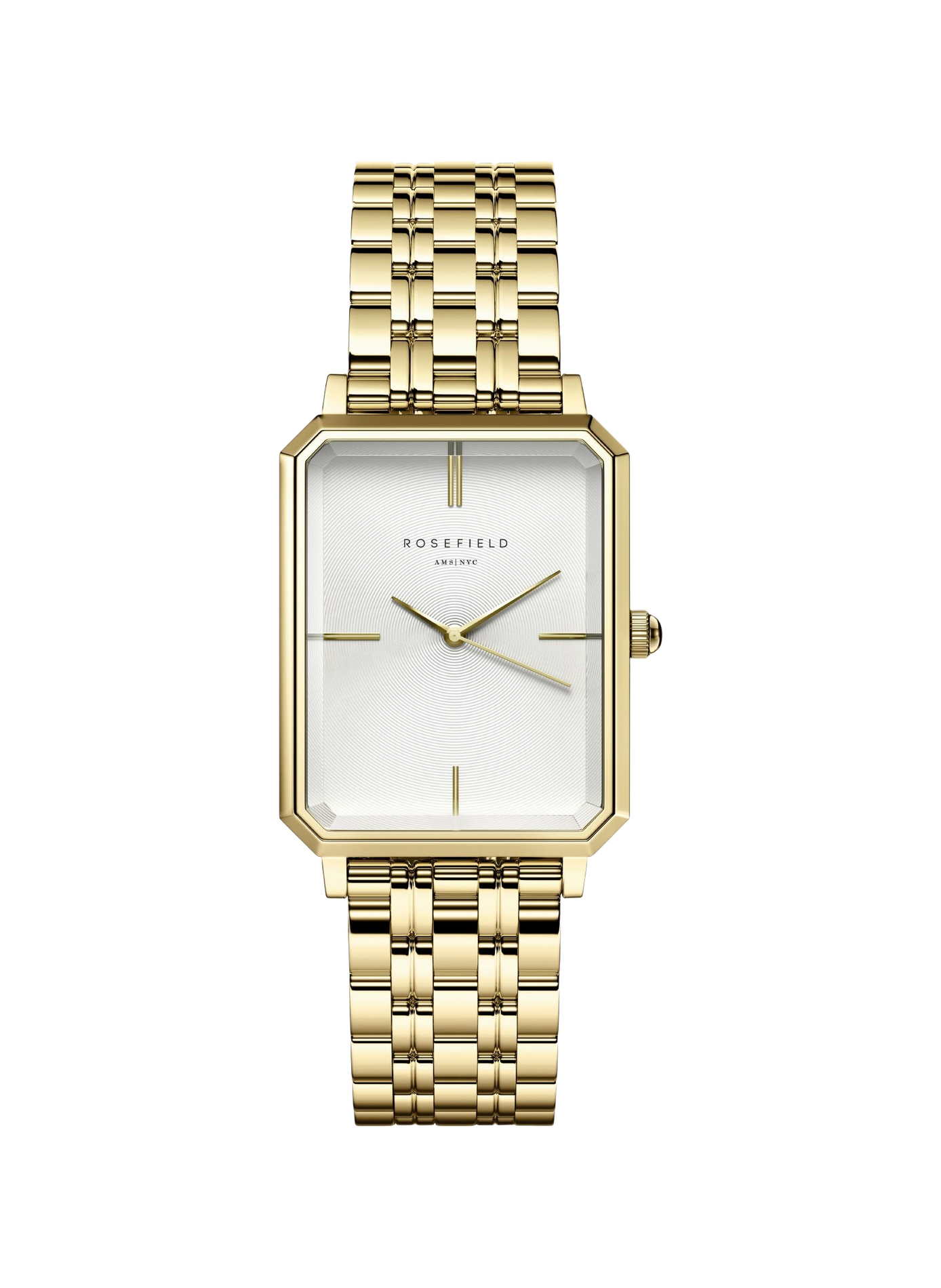 Montre analogique Octagon en acier inoxydable ROSEFIELD Blanc