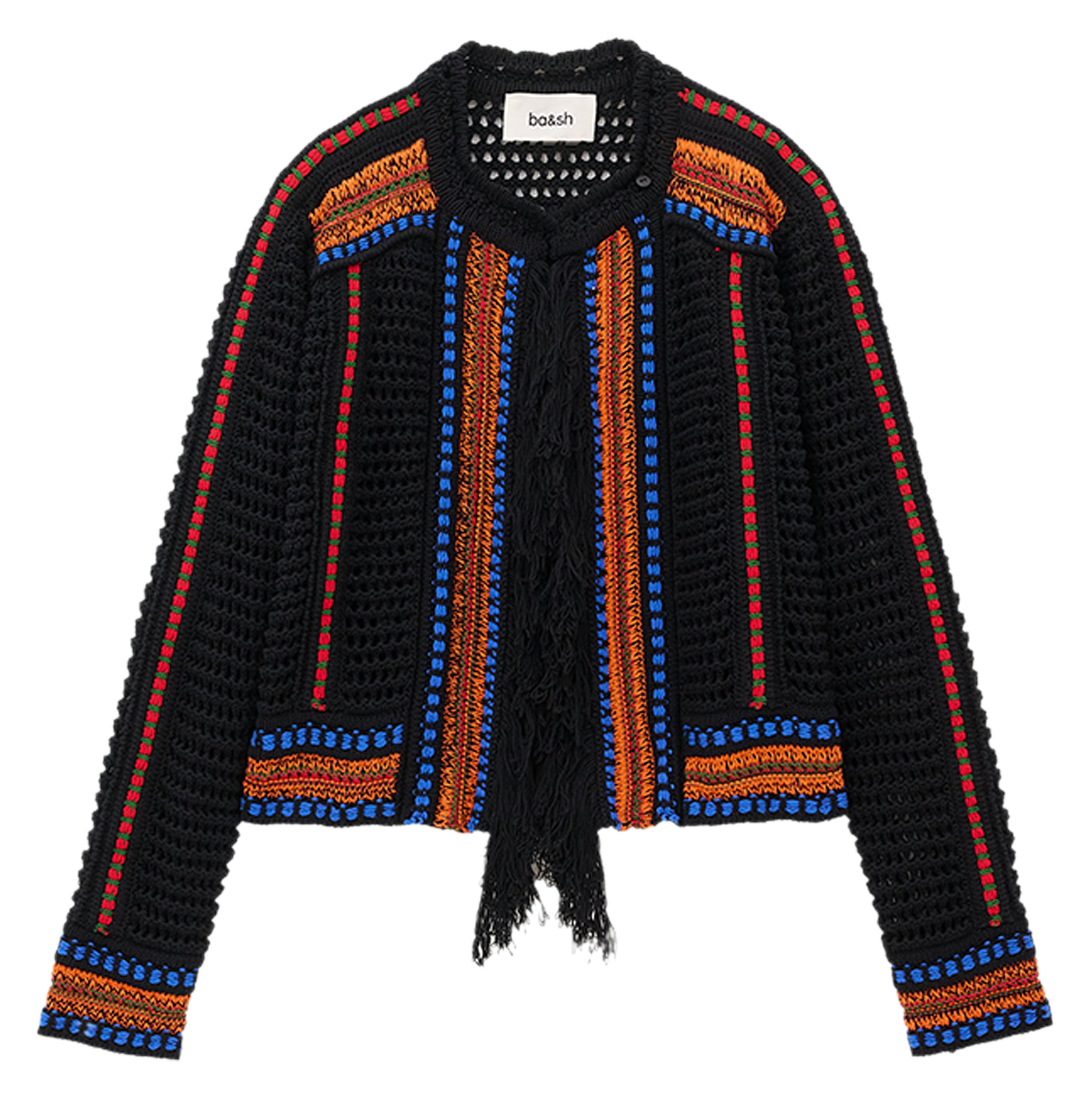 Gilet en crochet col rond bianca BA&SH Multicolore