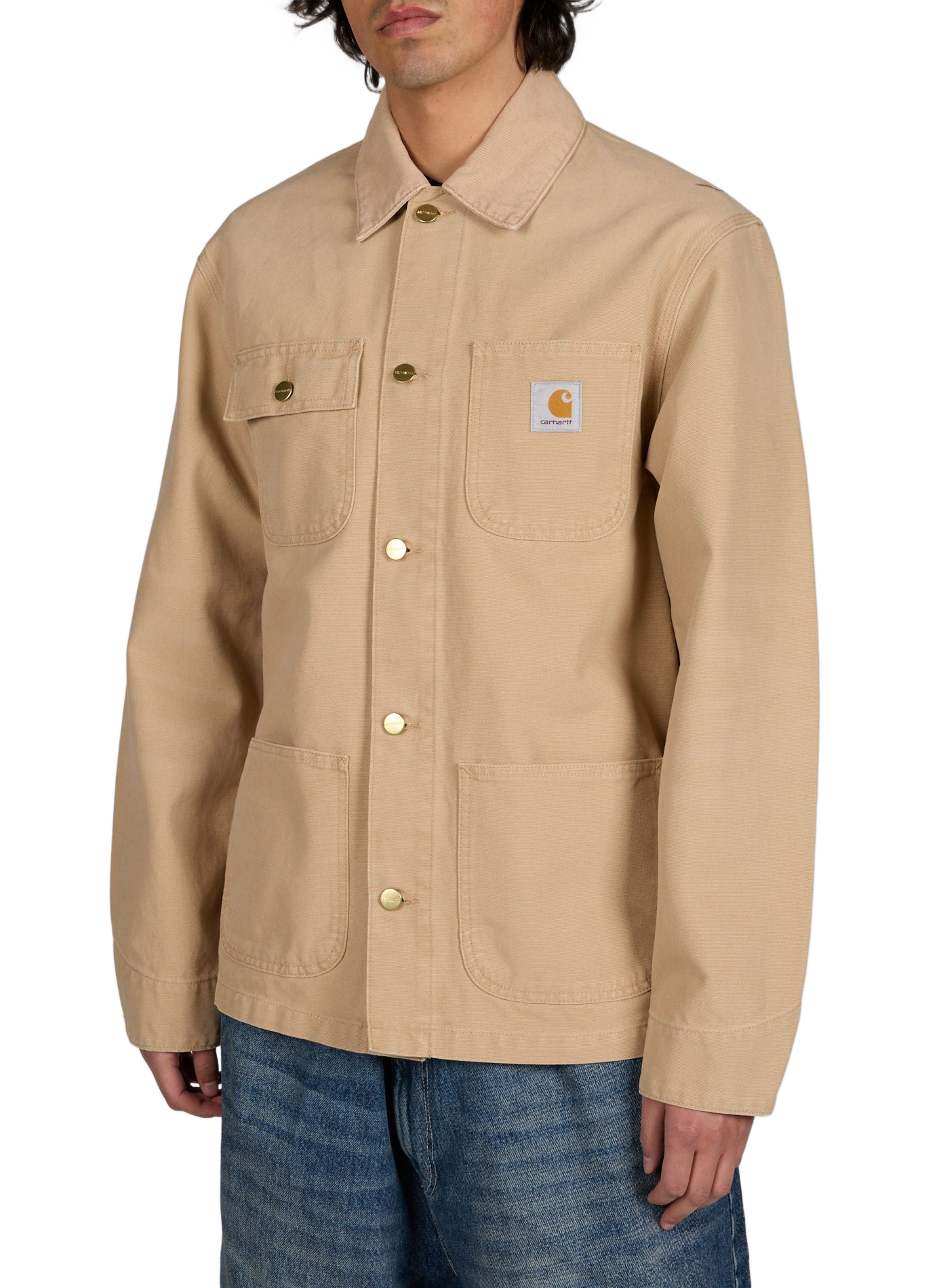 Veste col velours côtelé en coton CARHARTT WIP Marron