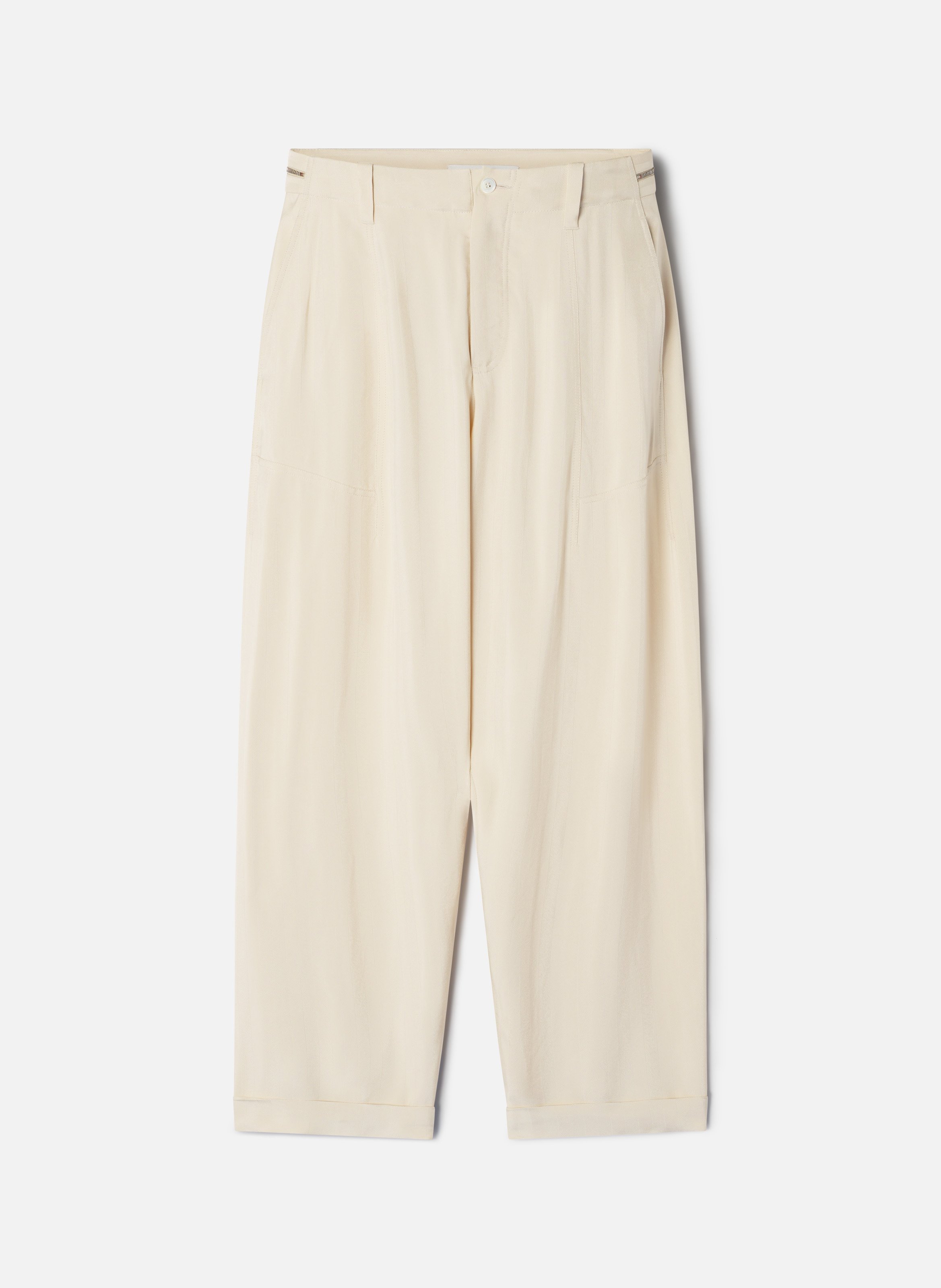 Pantalon ample en viscose Blanc