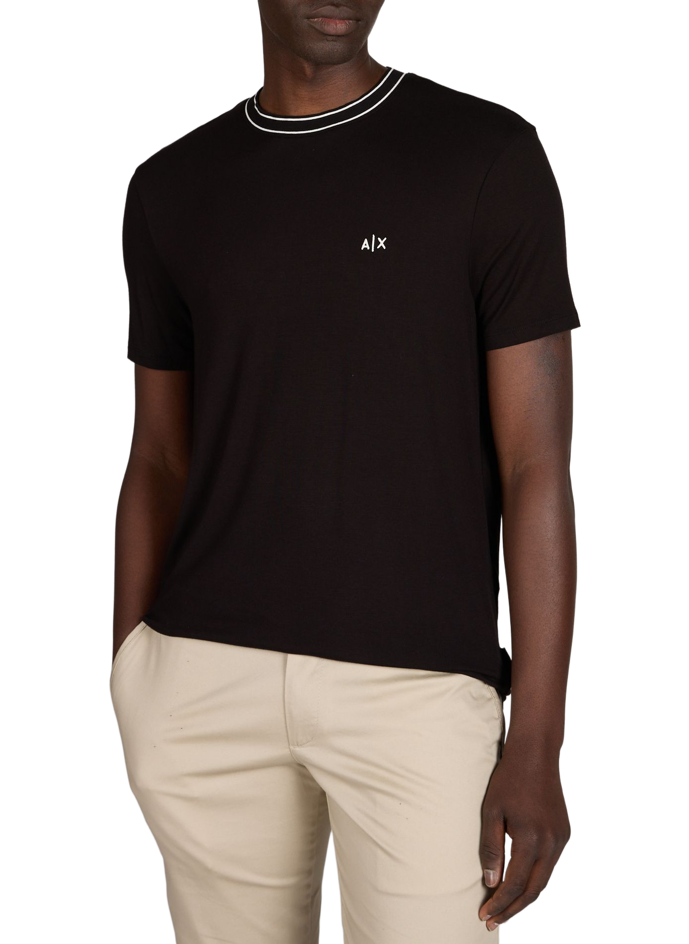 Round neck logo T-shirt ARMANI EXCHANGE Black