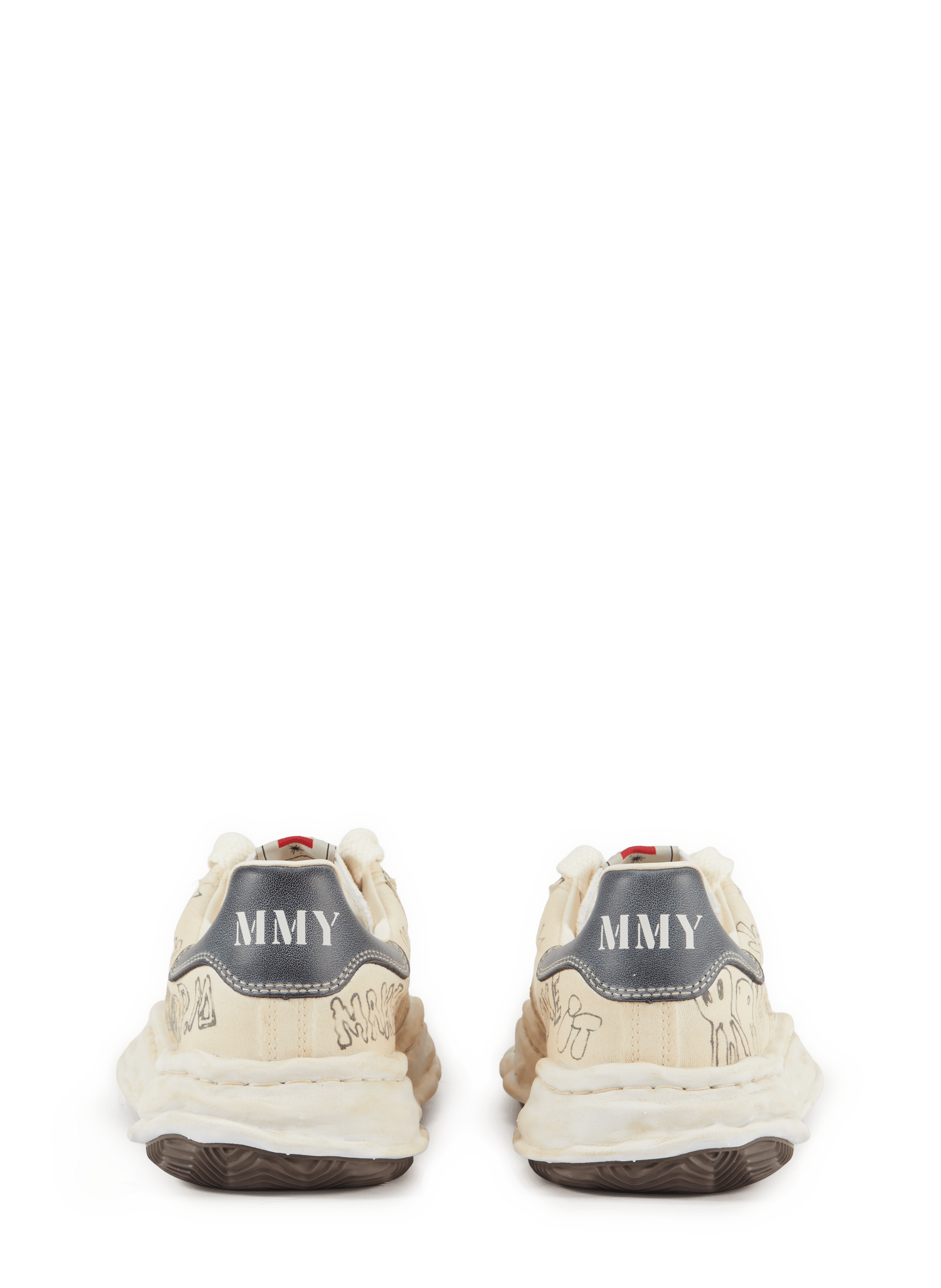 Baskets Blakey à dessins en coton MAISON MIHARA YASUHIRO White