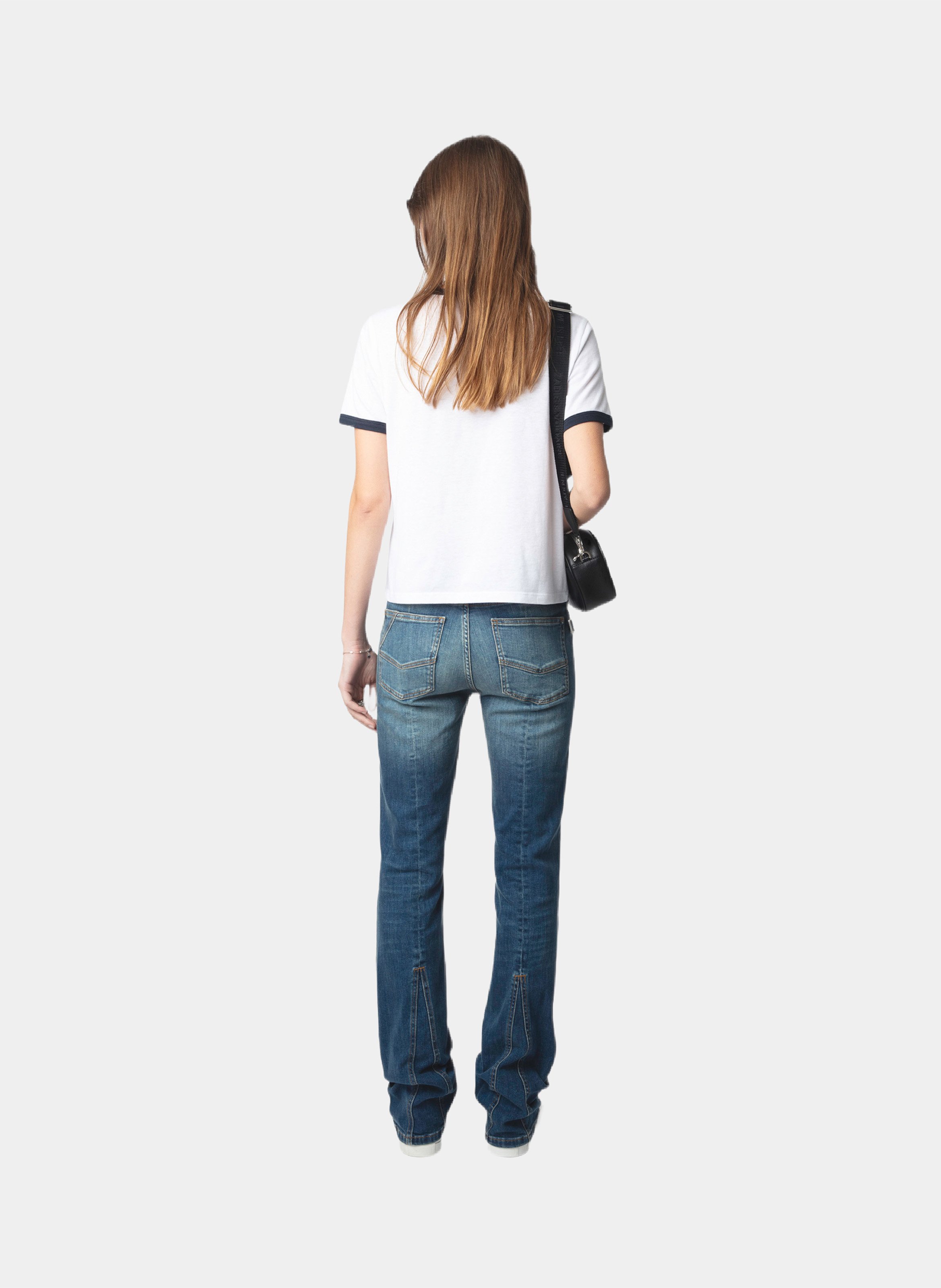 Tee-shirt droit à strass woos | Blanc ZADIG&VOLTAIRE Femme