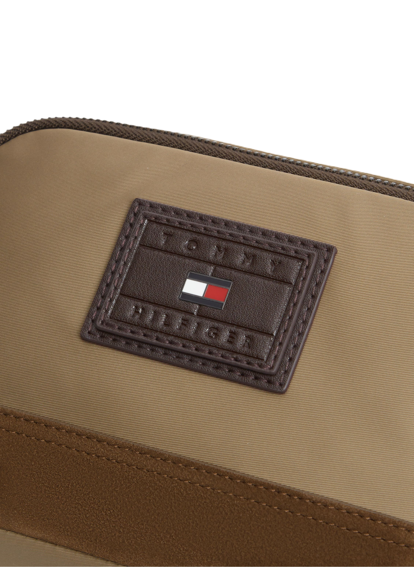 Sac bandoulière à empiècement daim  TOMMY HILFIGER Beige
