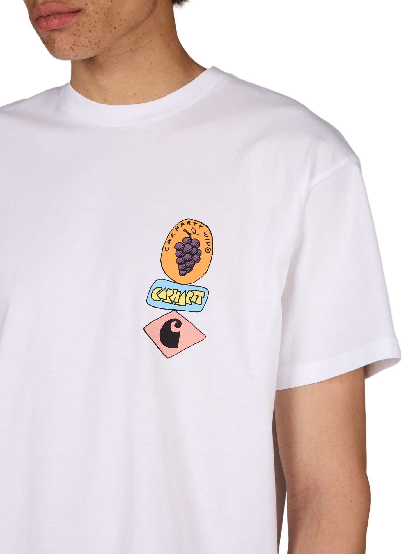 T-shirt S/S Stacked Grapes in cotton CARHARTT WIP White
