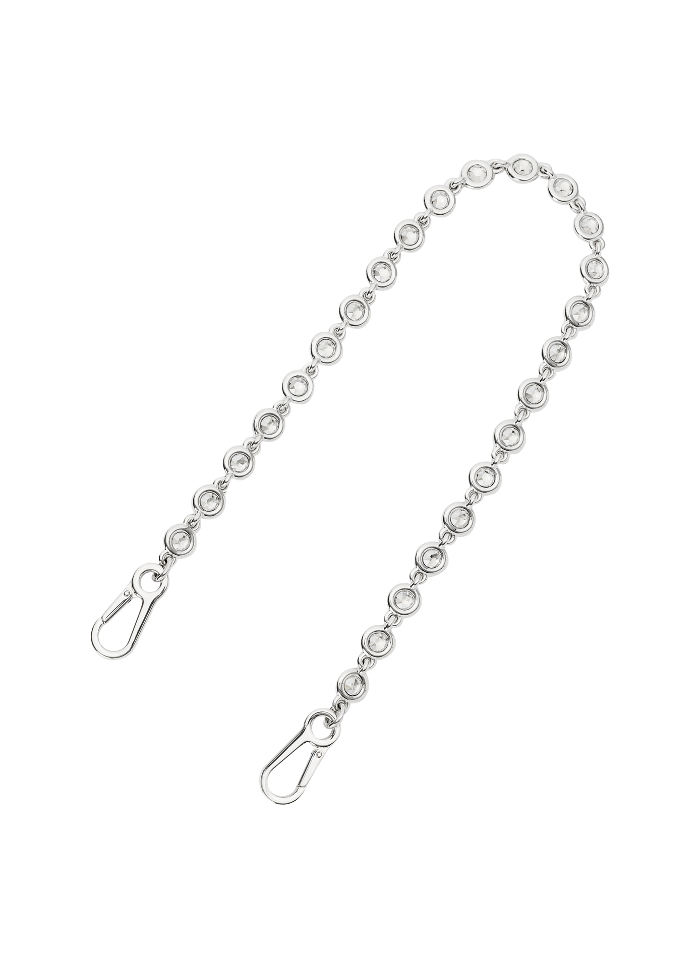 Schulterriemen mit Donut-Ketten und Kristallen LOEWE Silber
