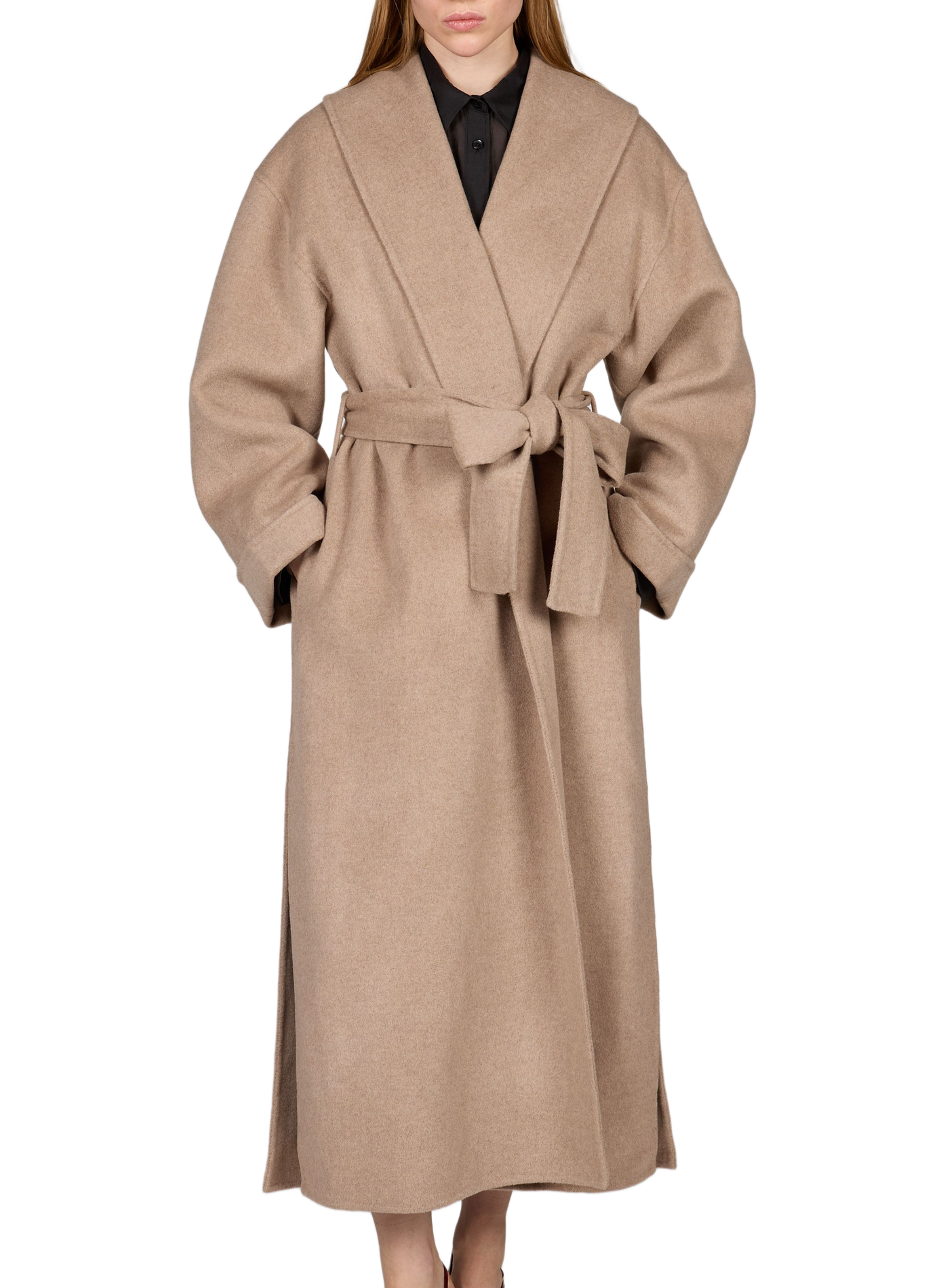 Manteau oversize en laine BY MALENE BIRGER Marron