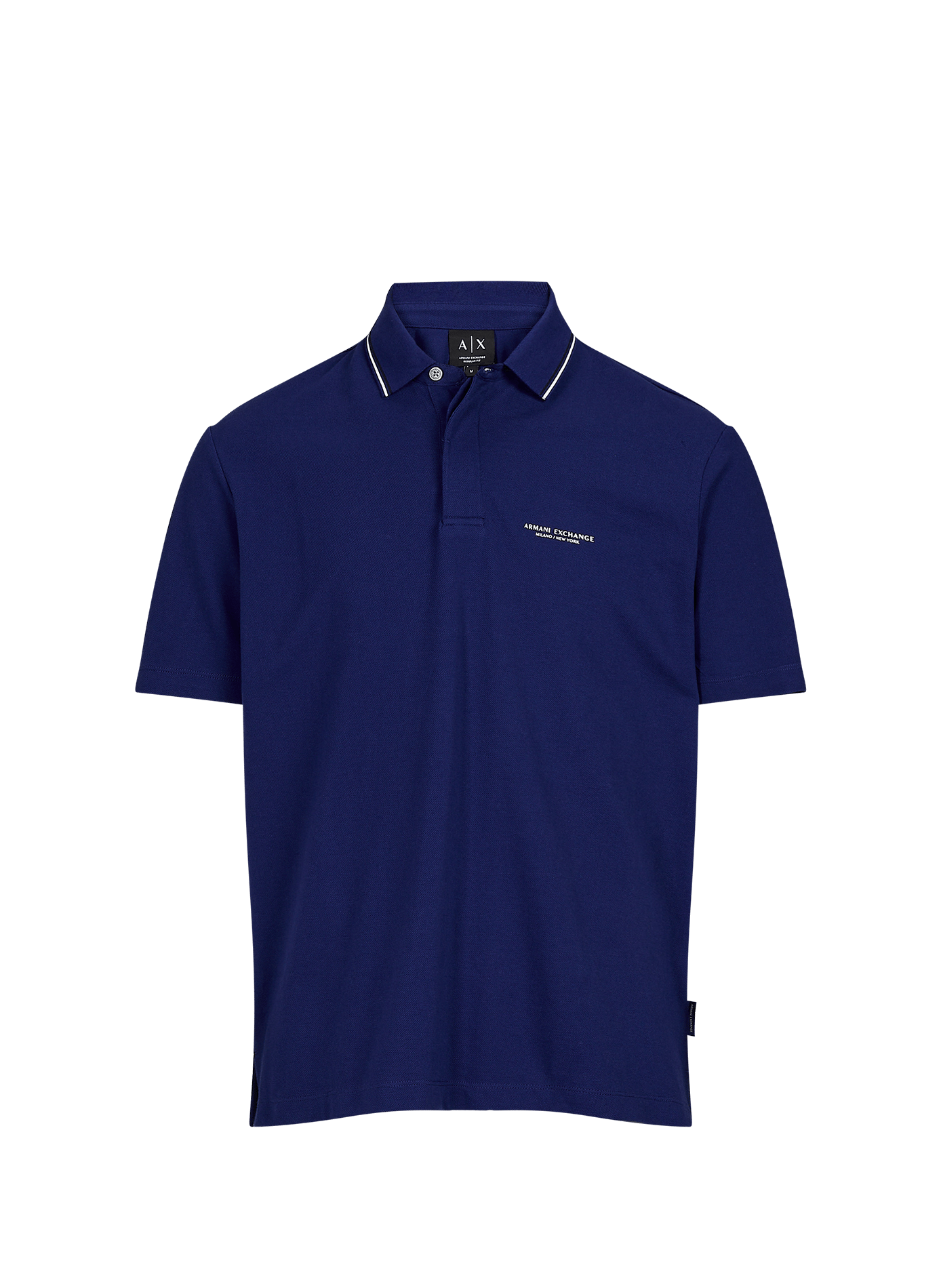 Polo à manches courtes en coton ARMANI EXCHANGE Bleu