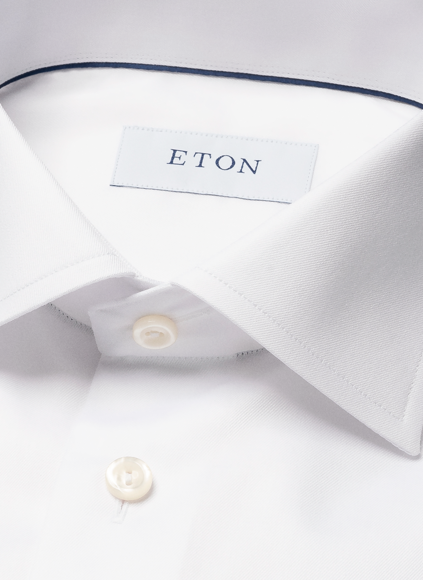 Chemise droite en coton ETON Blanc