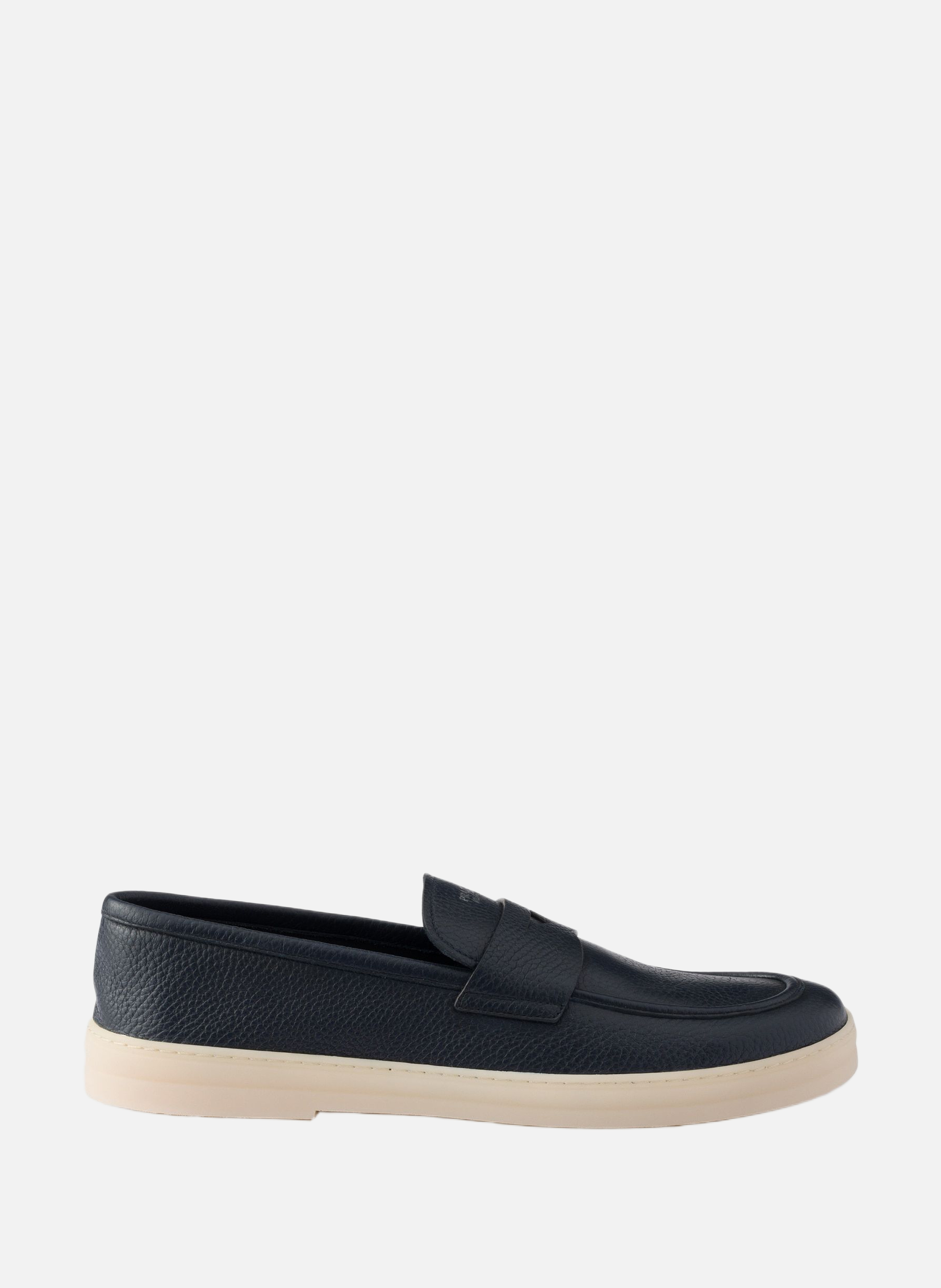 Mocassins en cuir PRADA Bleu
