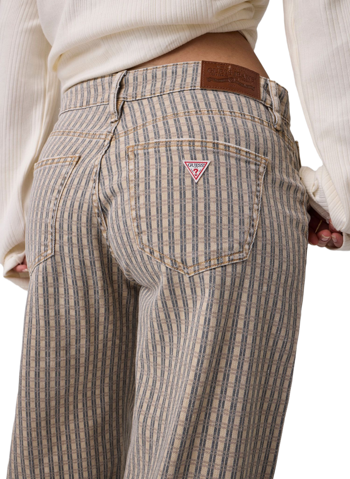Weite Hose aus Baumwollmischung GUESS Mehrfarbig